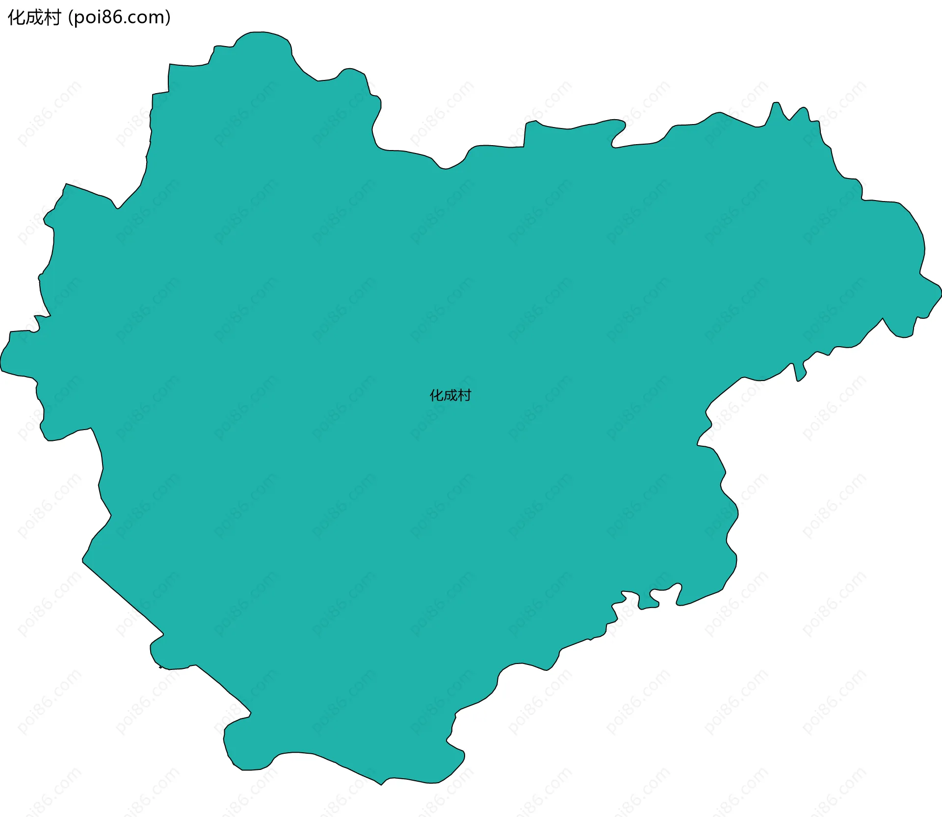 化成村边界地图
