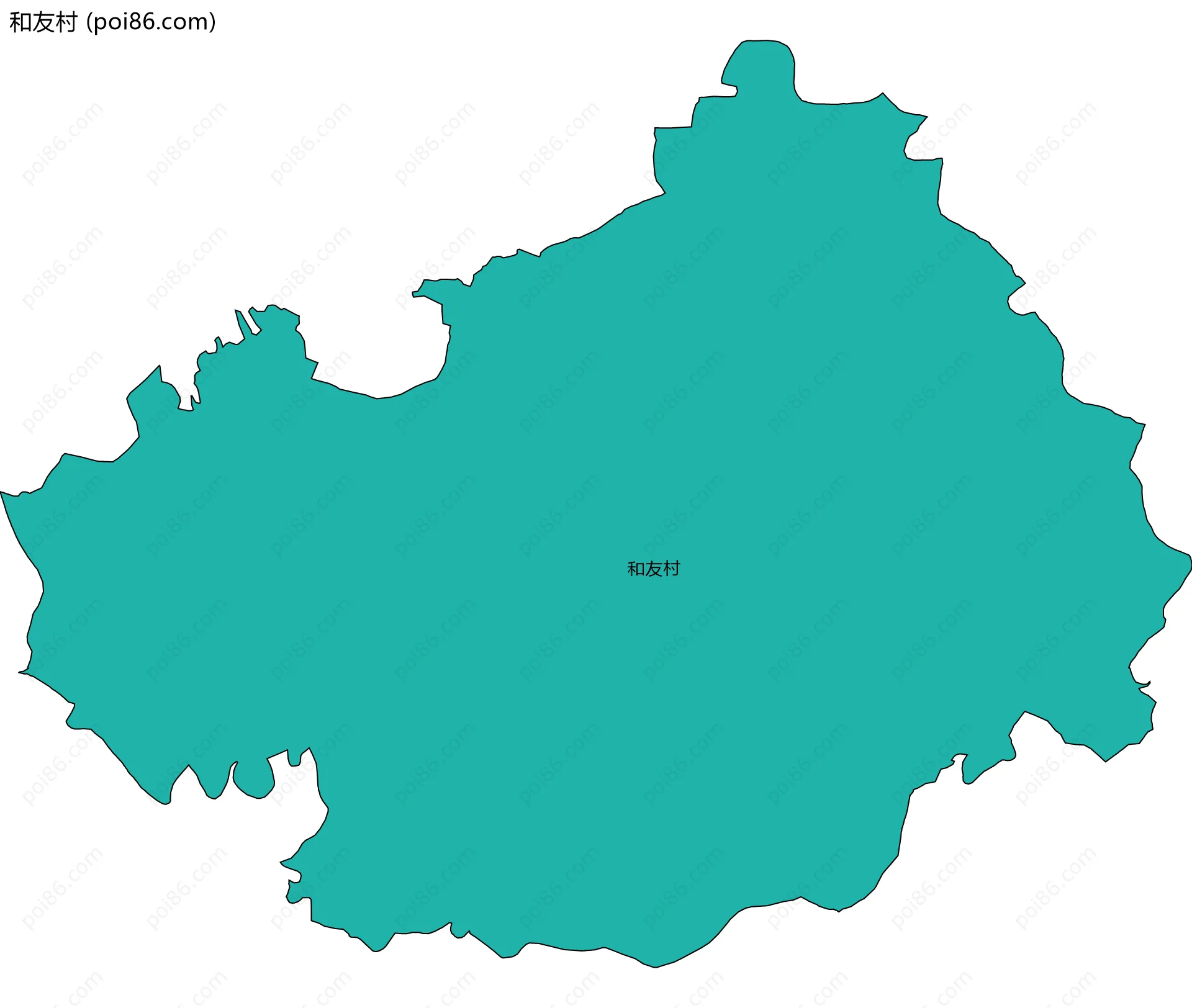 和友村边界地图
