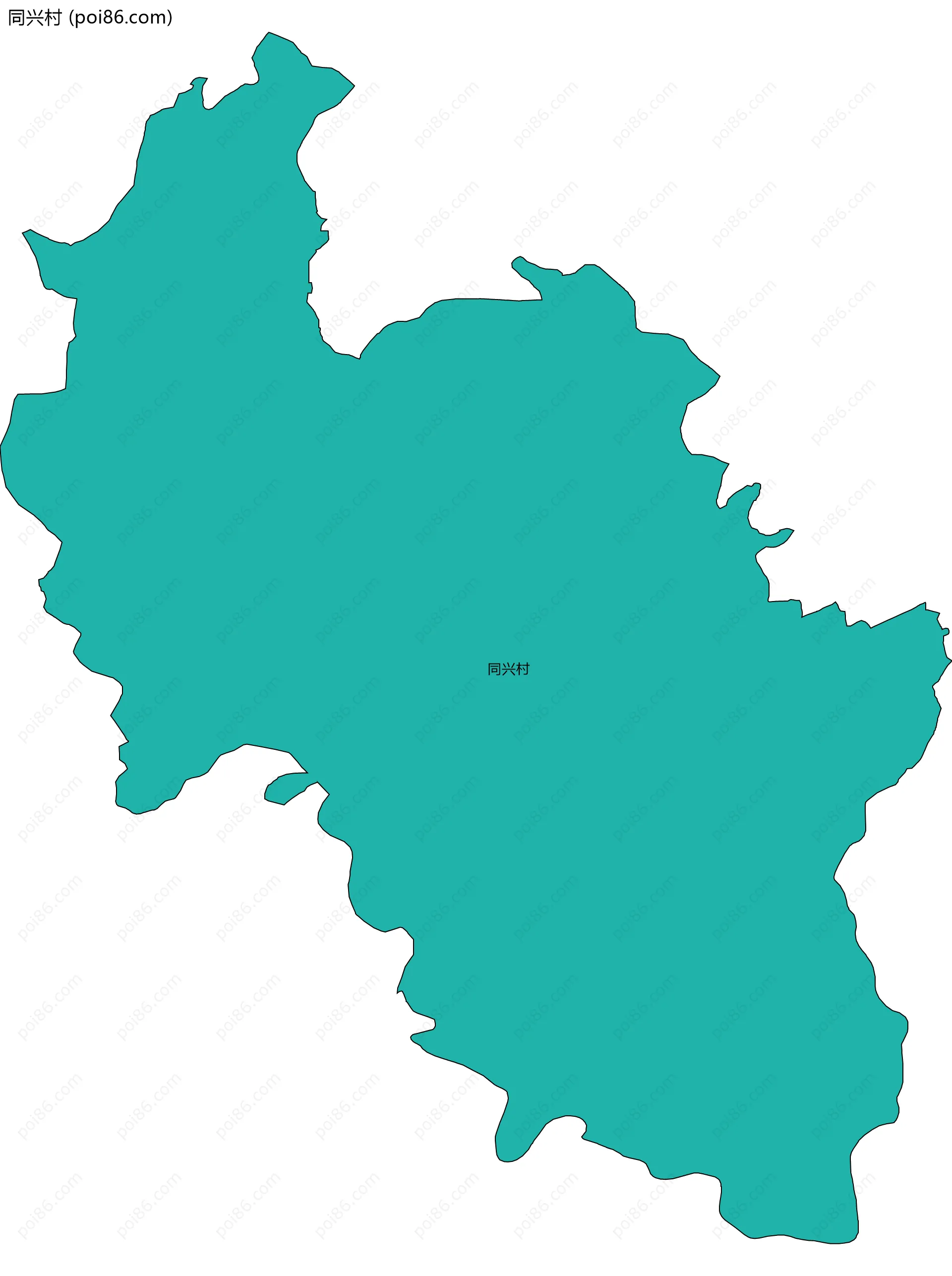 同兴村边界地图