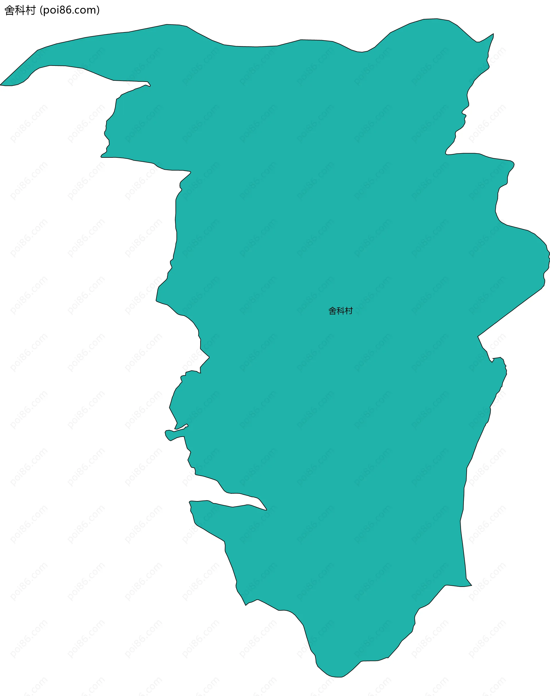 舍科村边界地图
