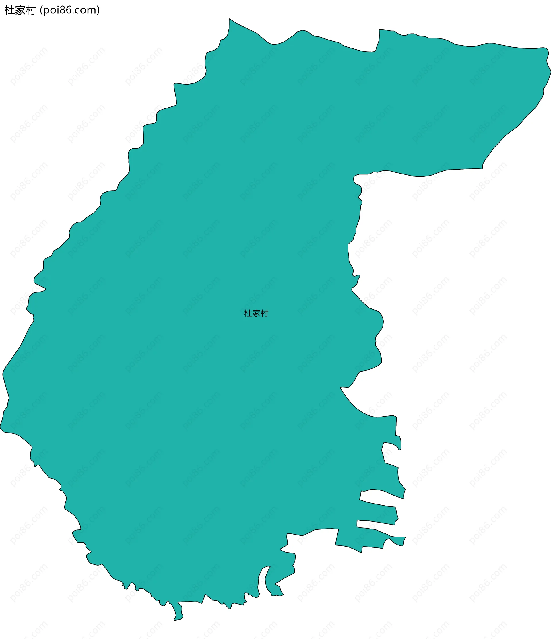 杜家村边界地图