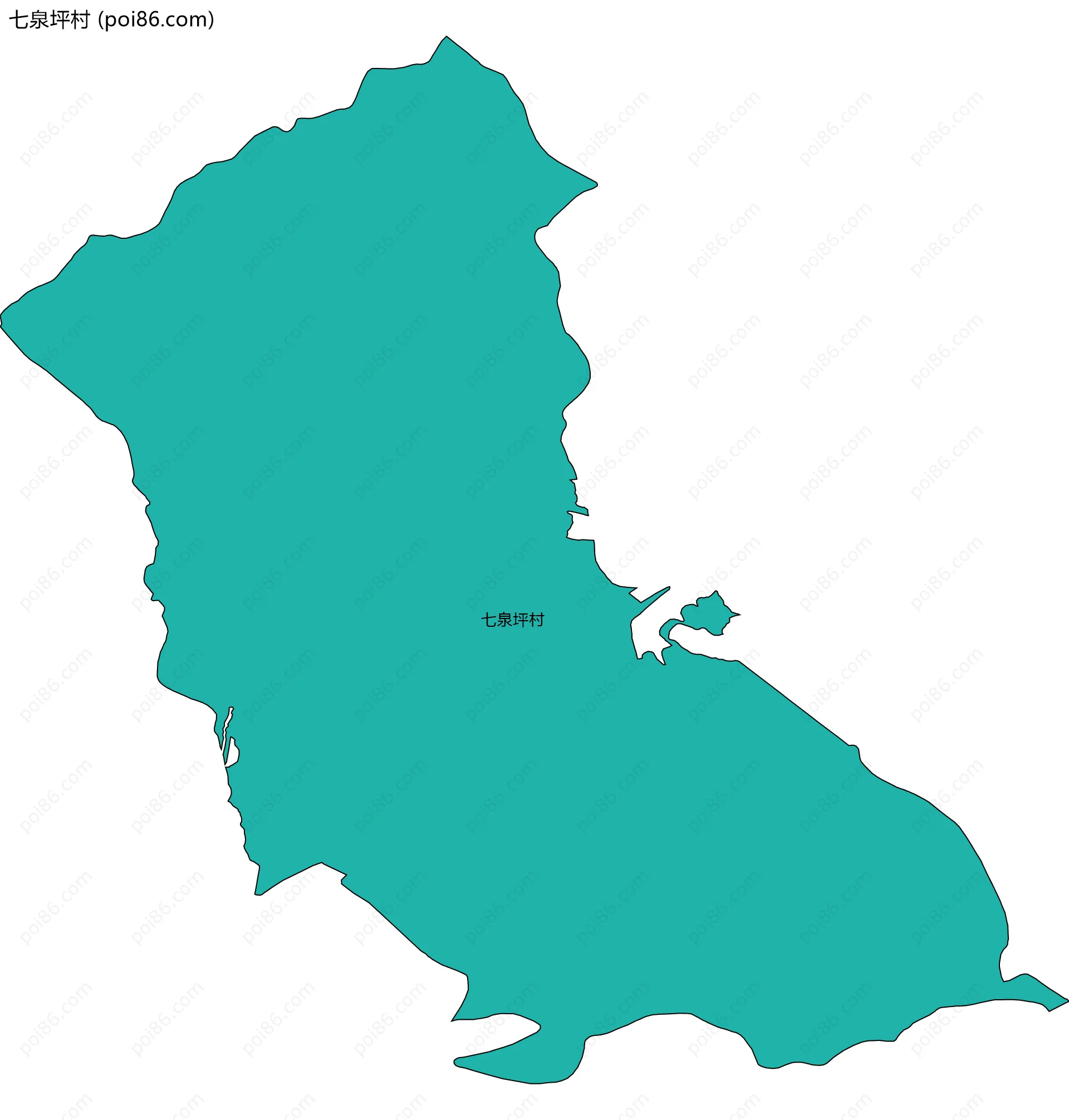 七泉坪村边界地图
