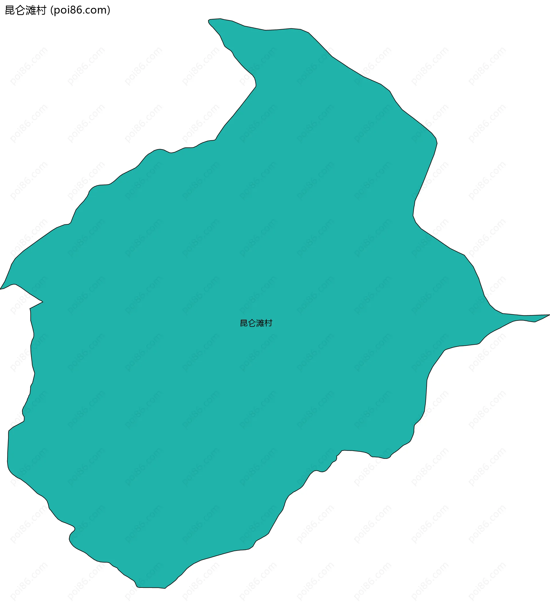 昆仑滩村边界地图