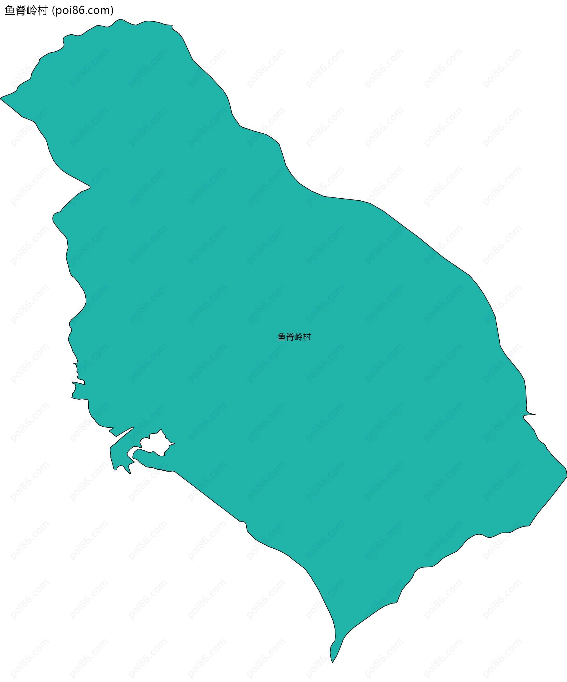 鱼脊岭村边界地图