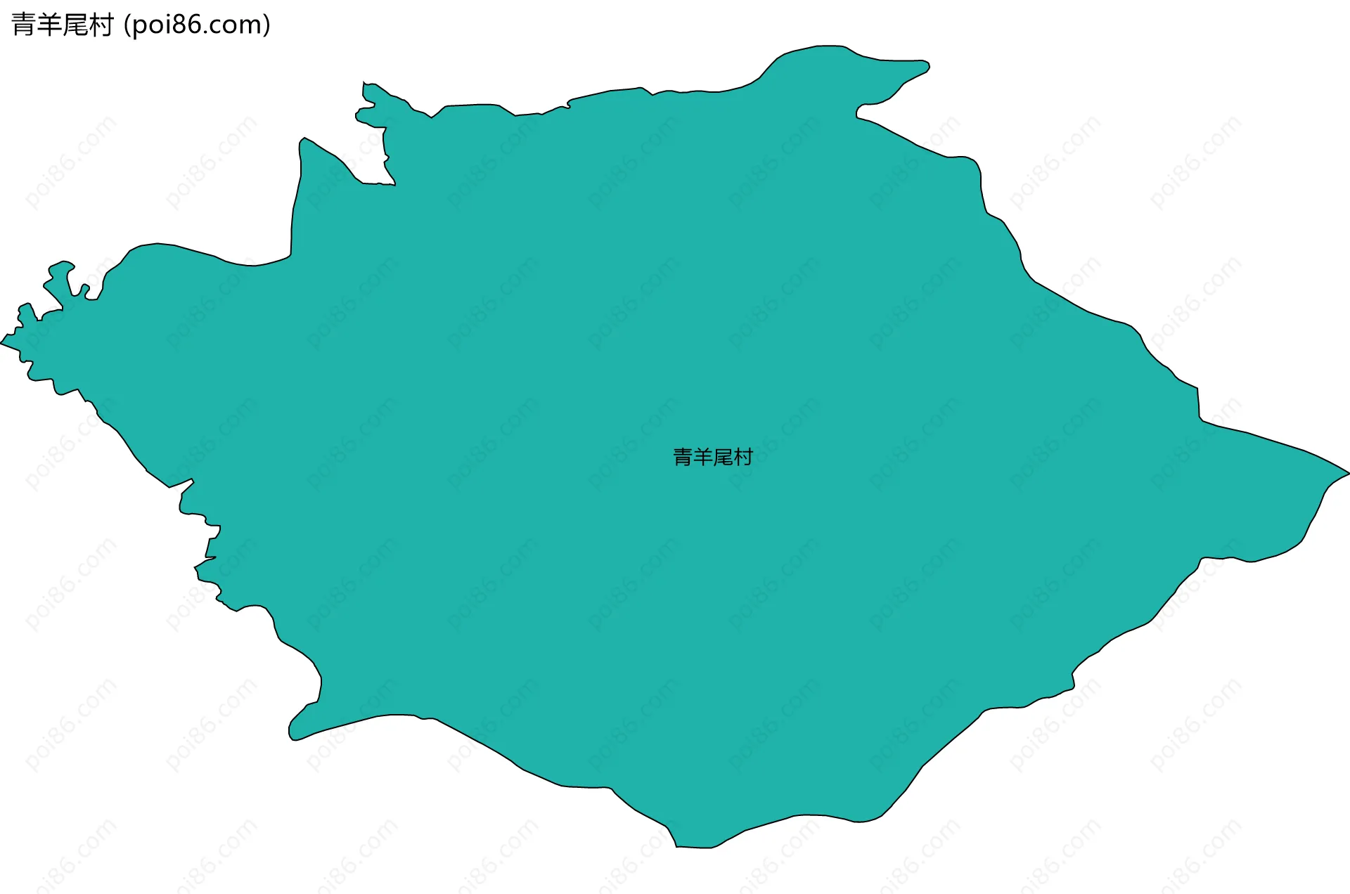 青羊尾村边界地图