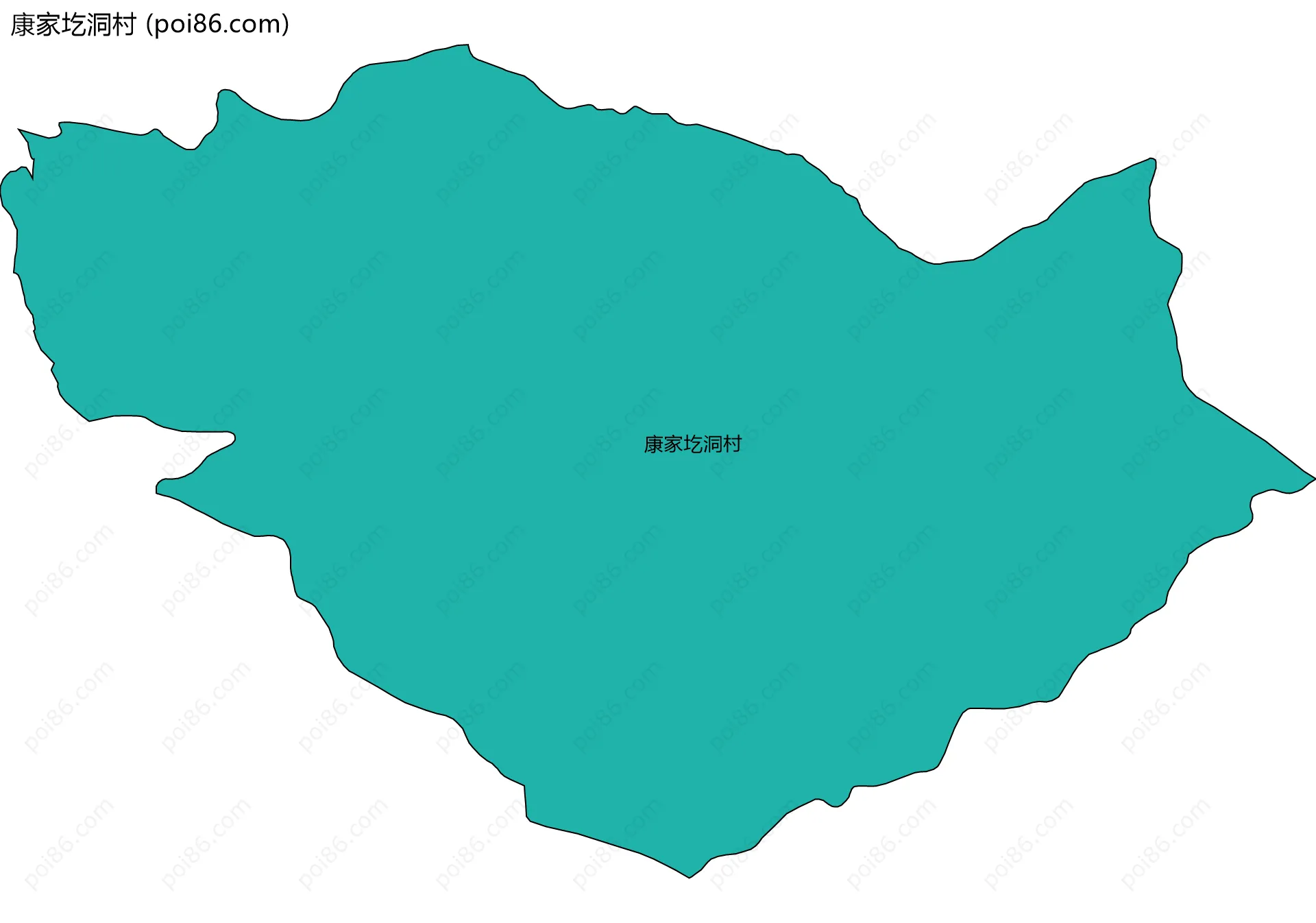 康家圪洞村边界地图