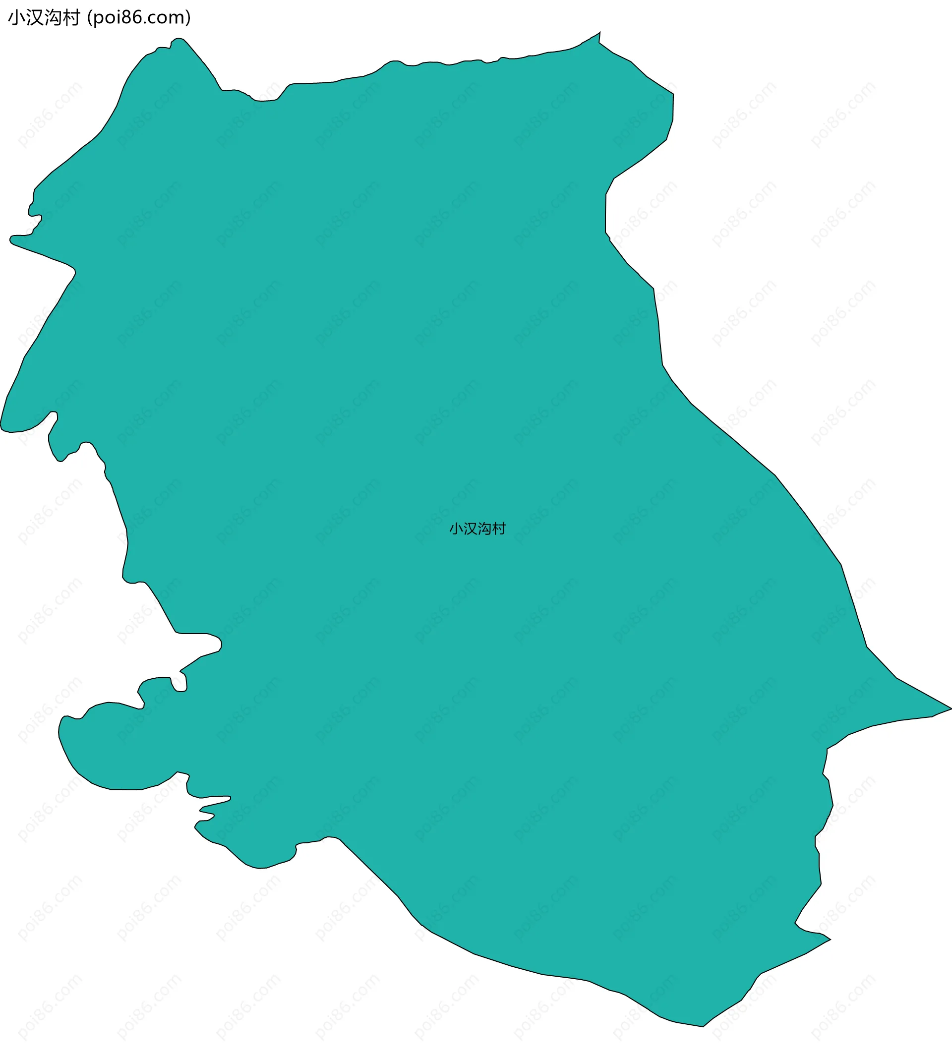 小汉沟村边界地图