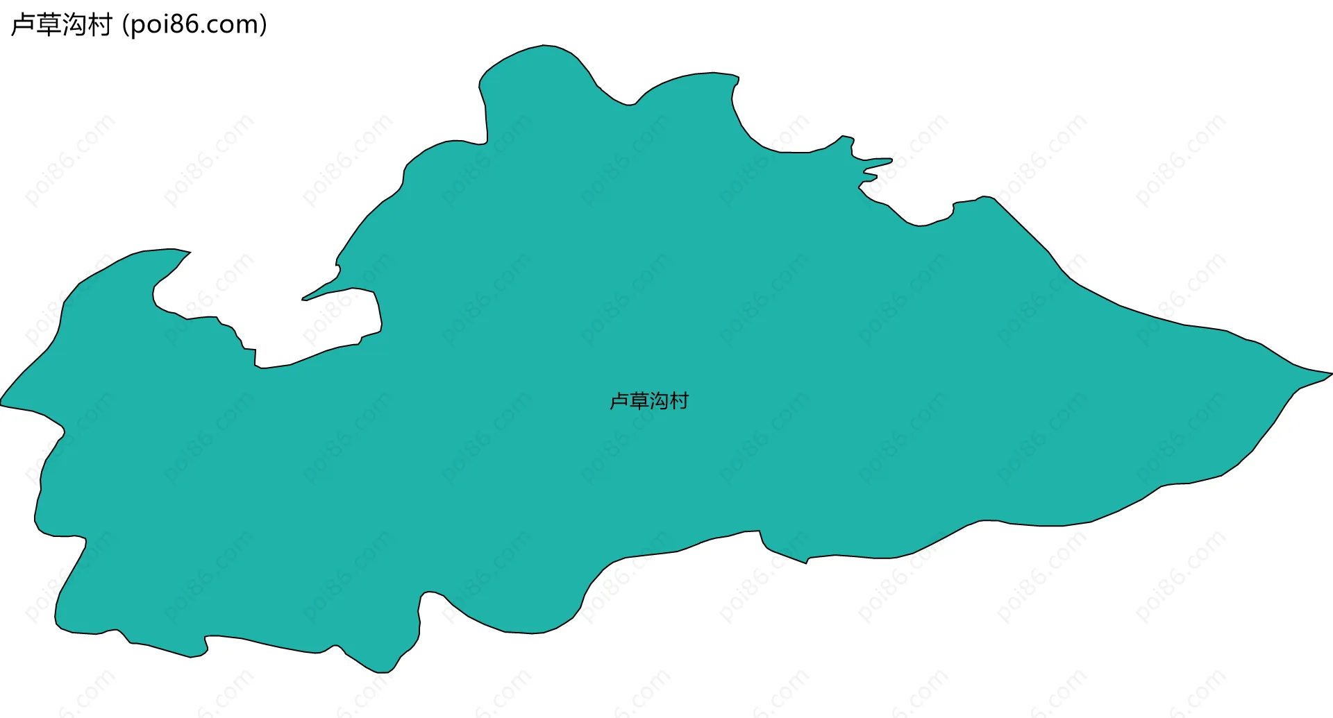 卢草沟村边界地图