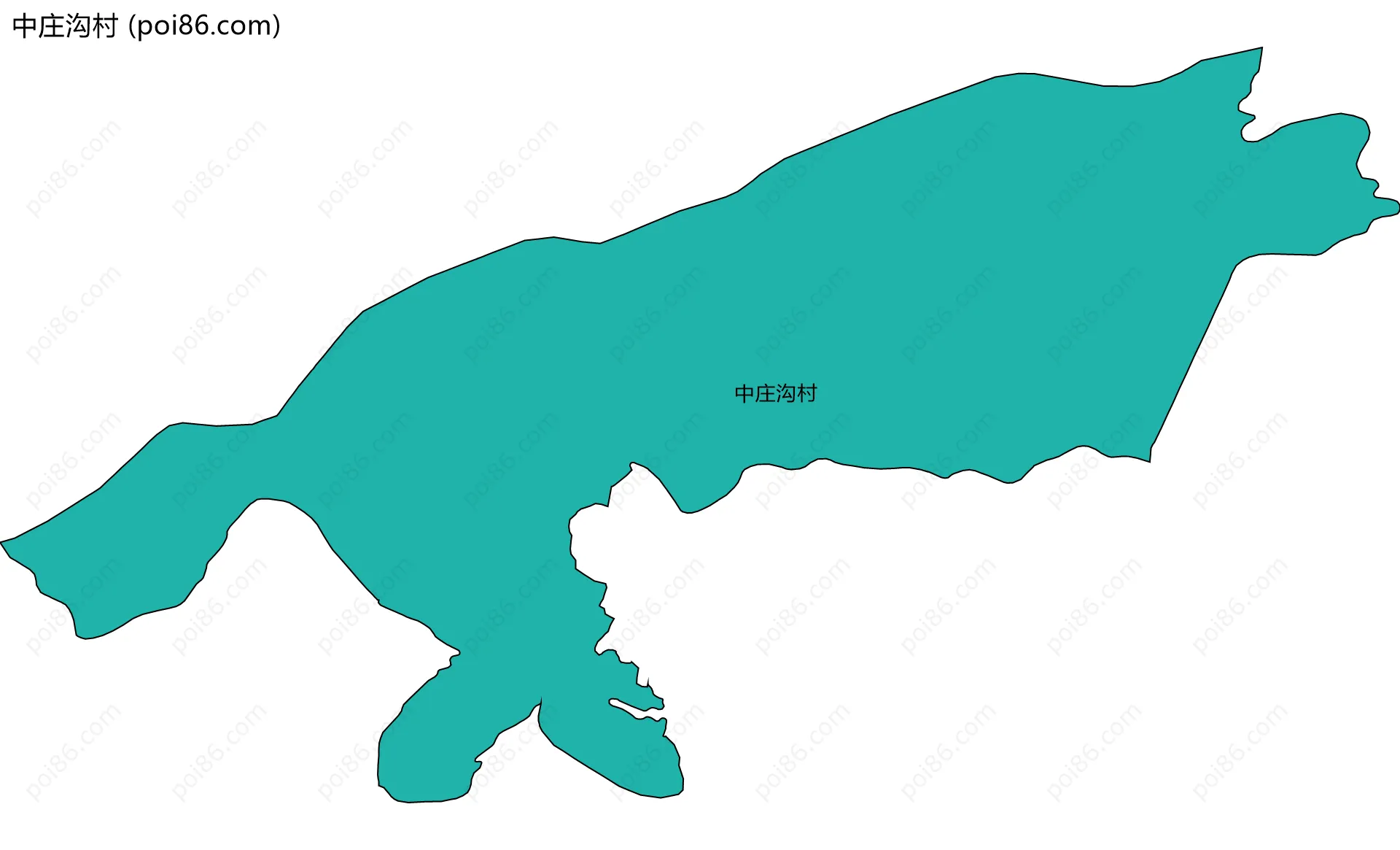 中庄沟村边界地图