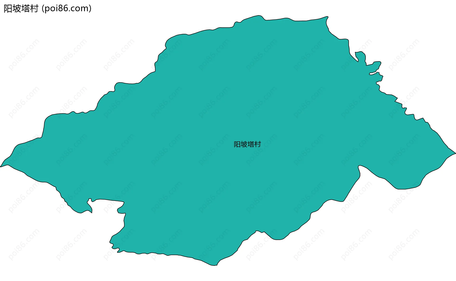 阳坡塔村边界地图