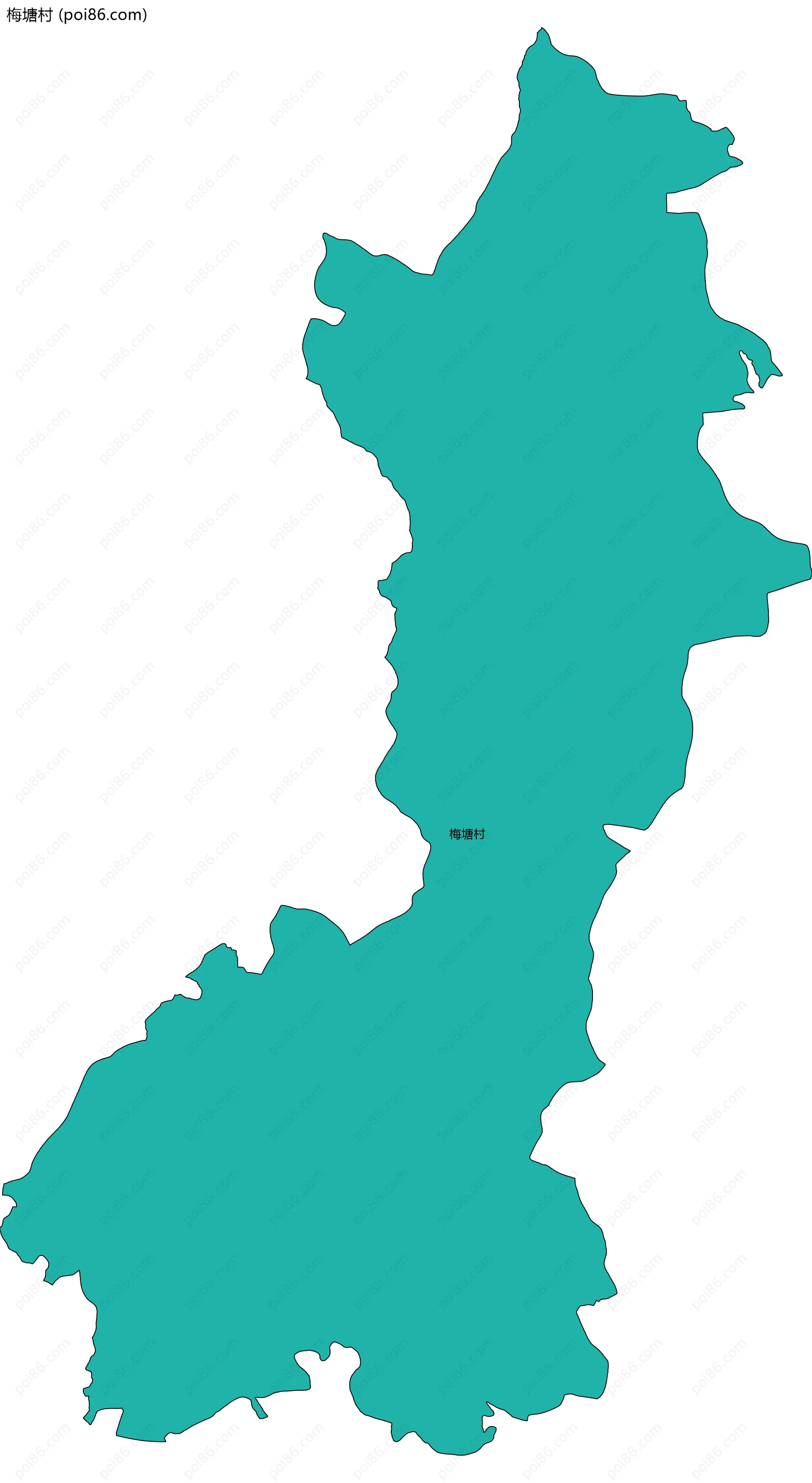 梅塘村边界地图