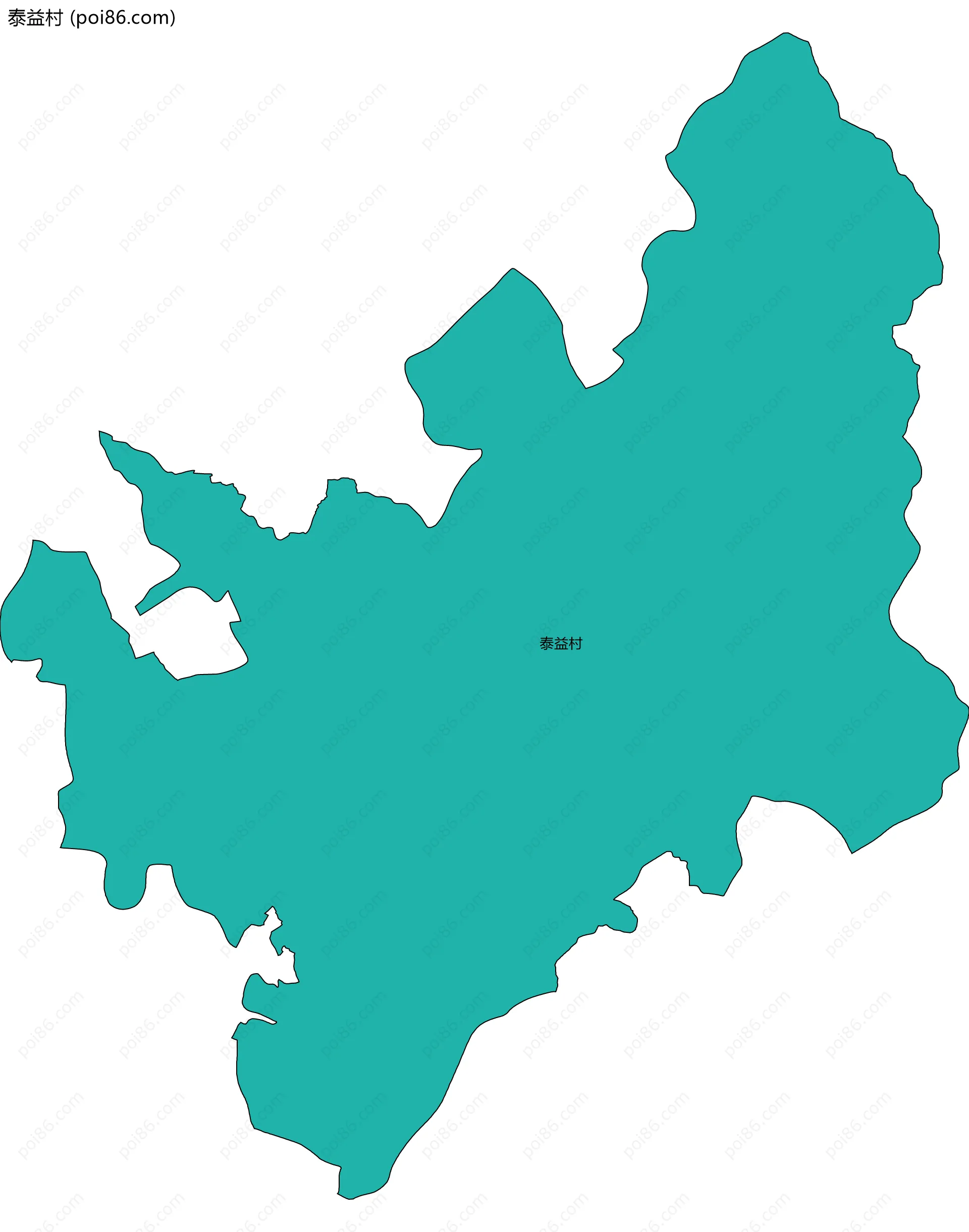 泰益村边界地图