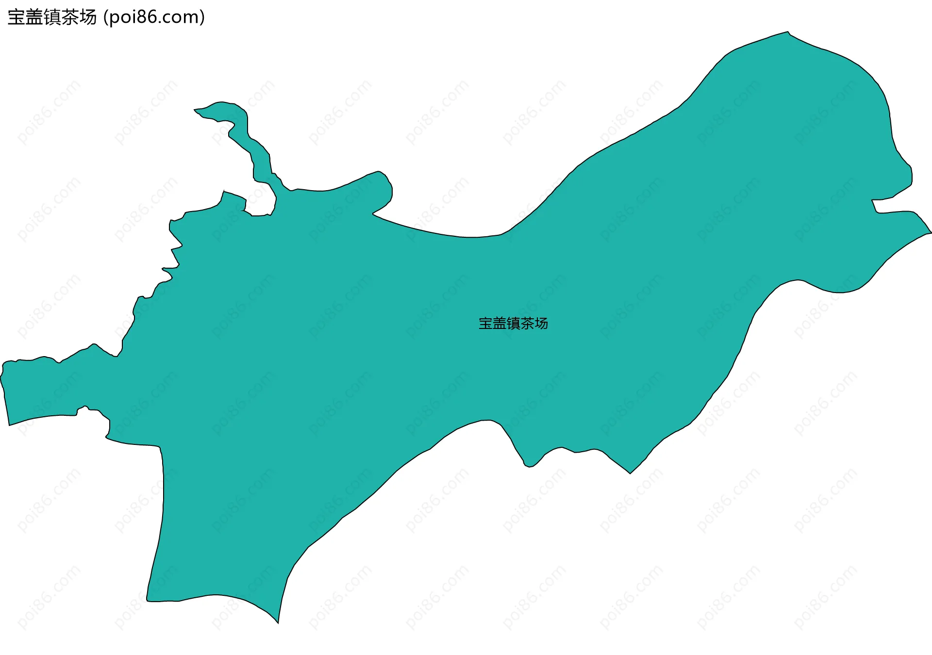 宝盖镇茶场边界地图