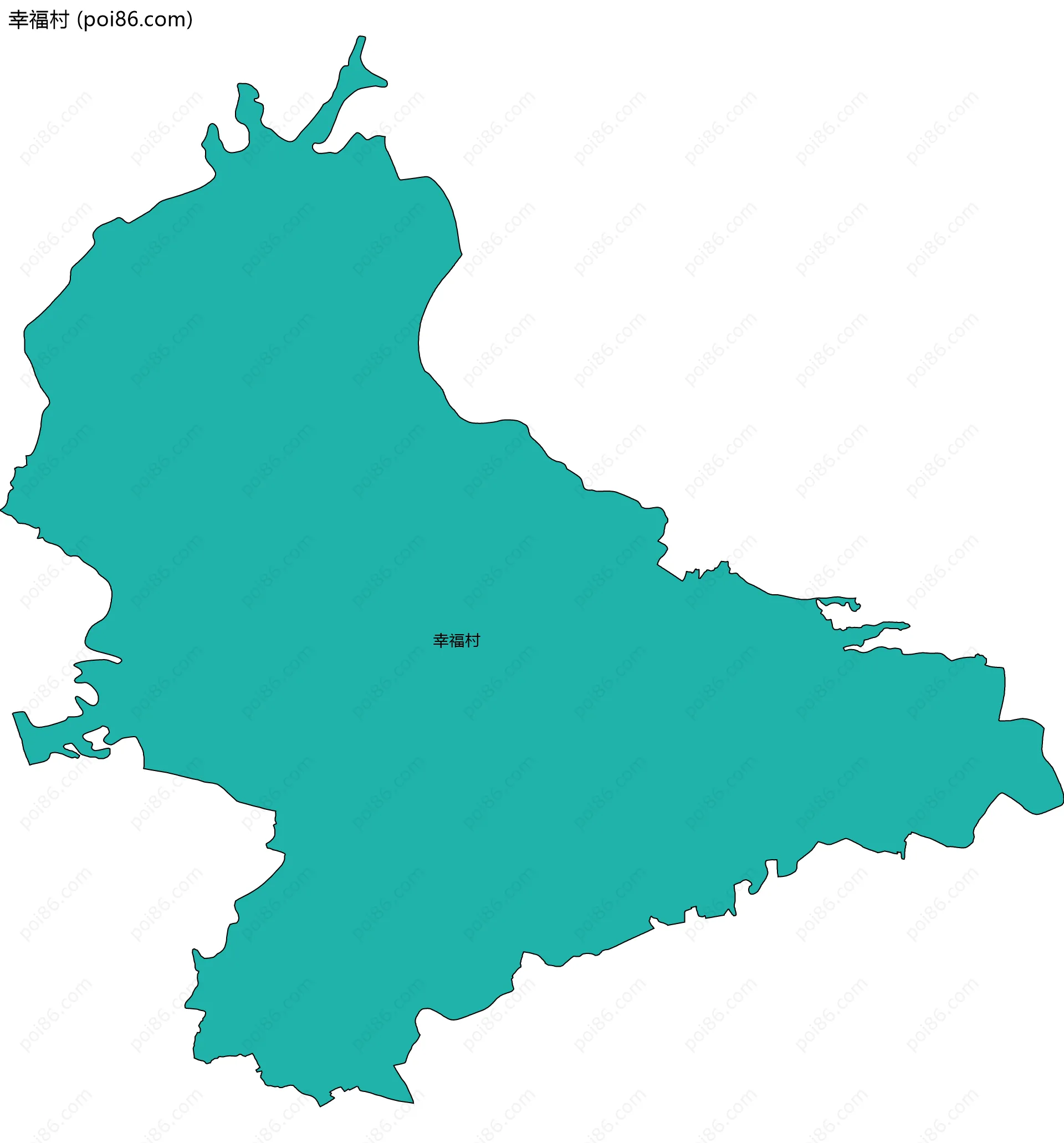 幸福村边界地图