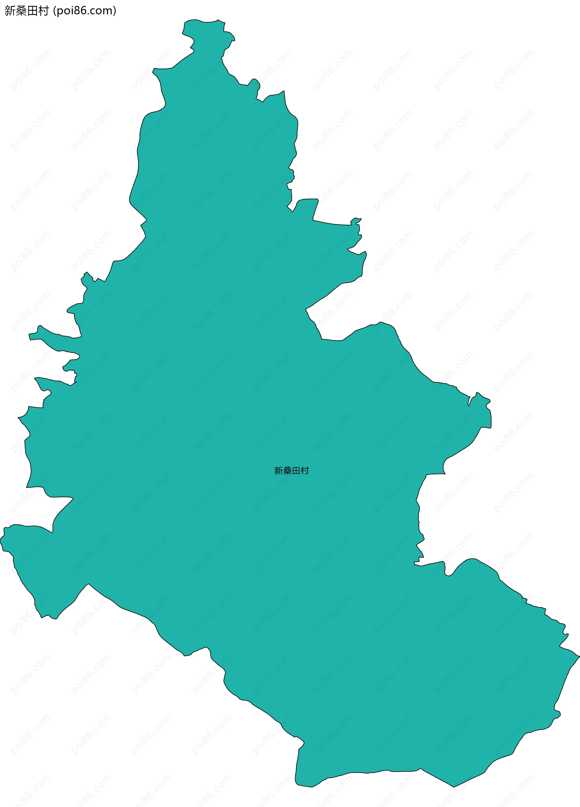 新桑田村边界地图