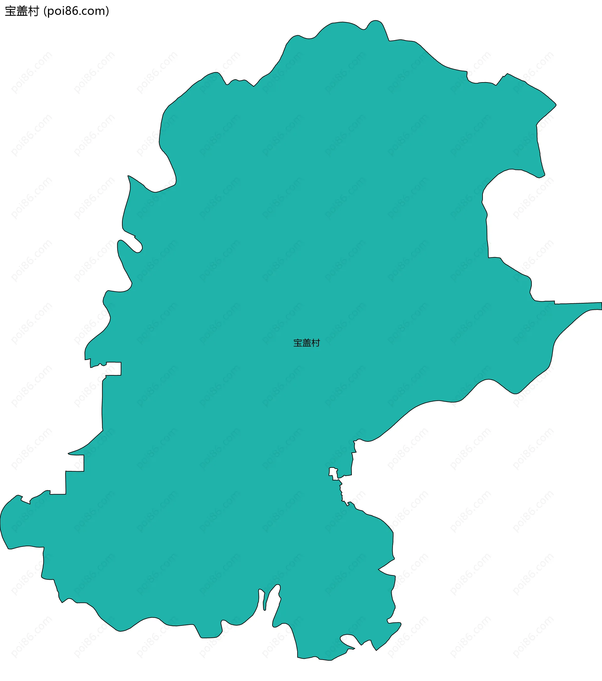 宝盖村边界地图