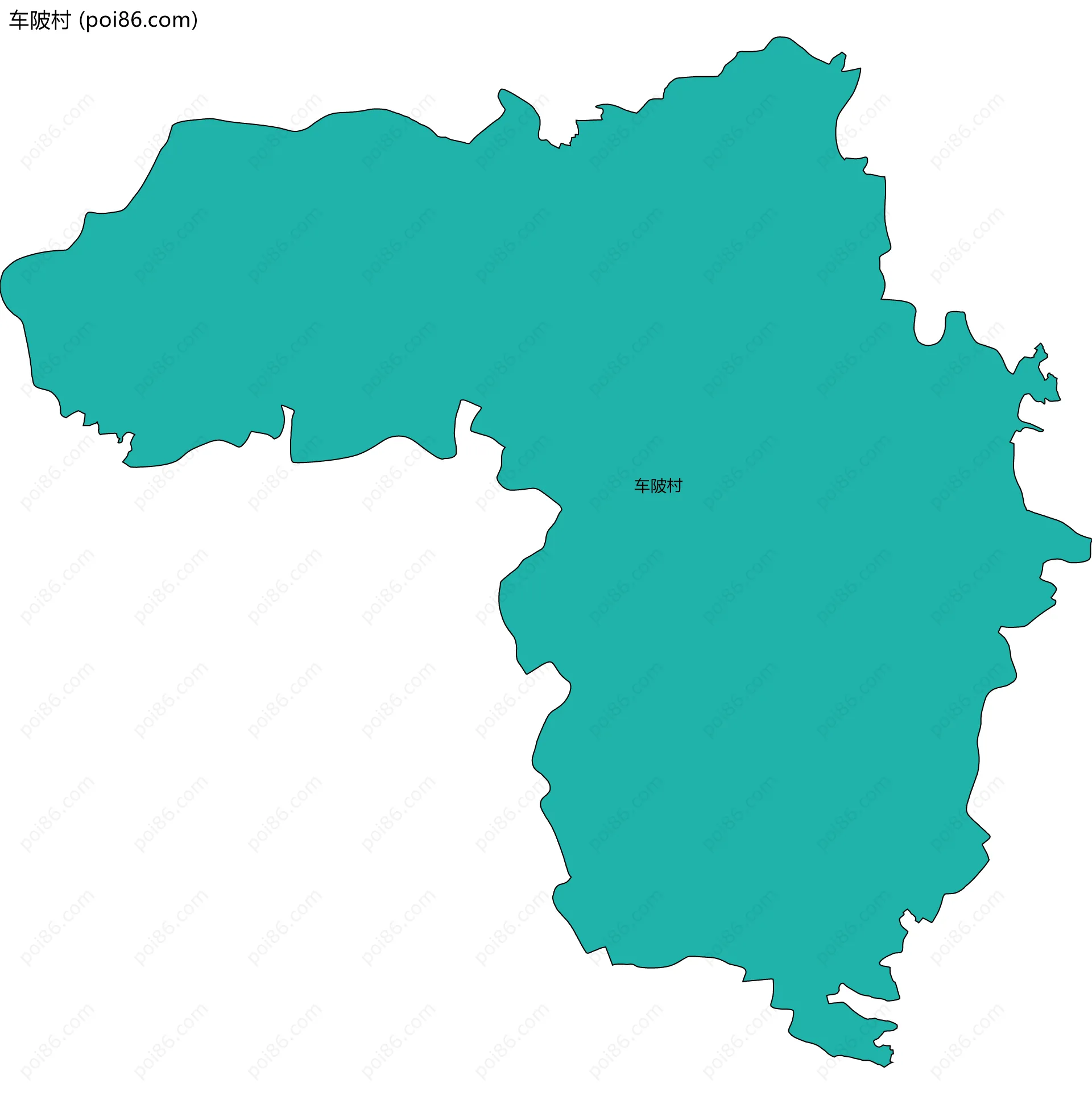 车陂村边界地图