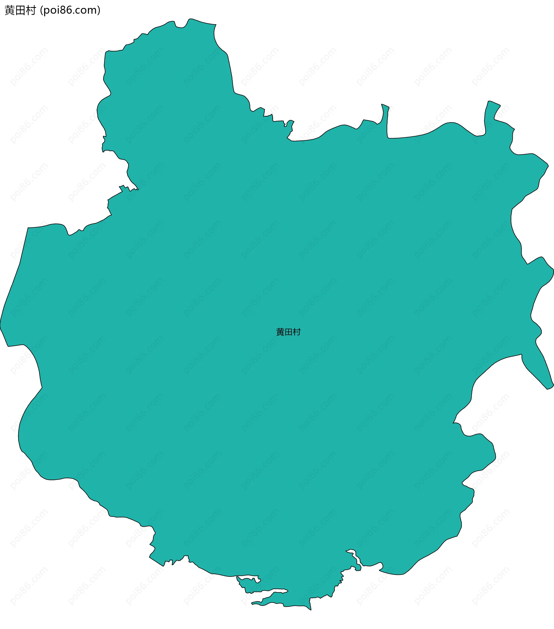 黄田村边界地图