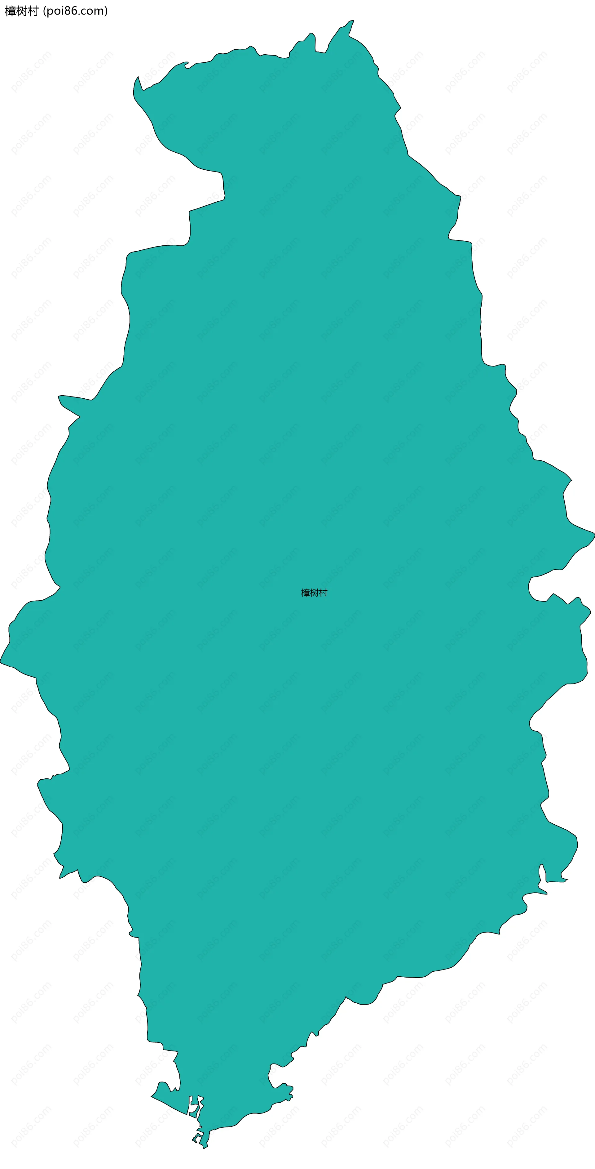 樟树村边界地图