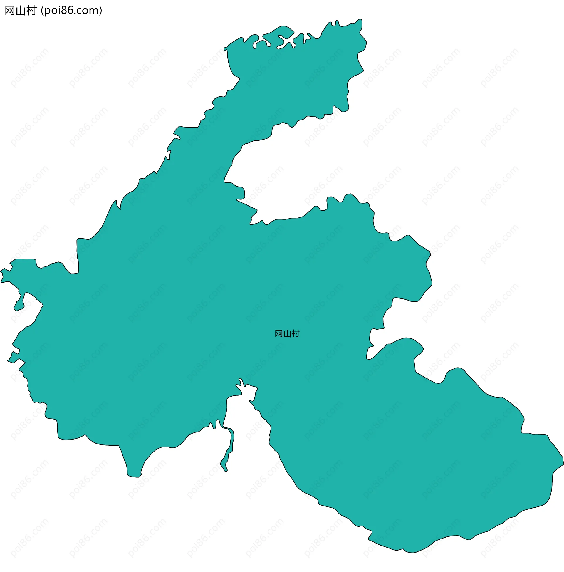 网山村边界地图