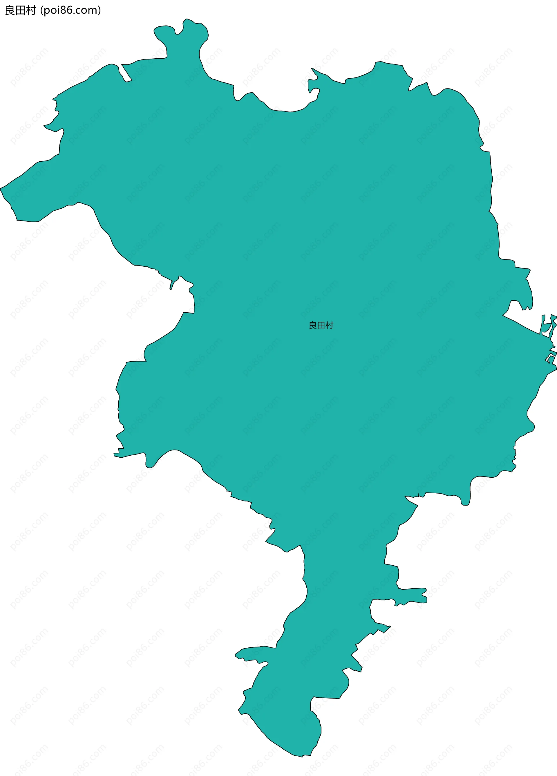 良田村边界地图