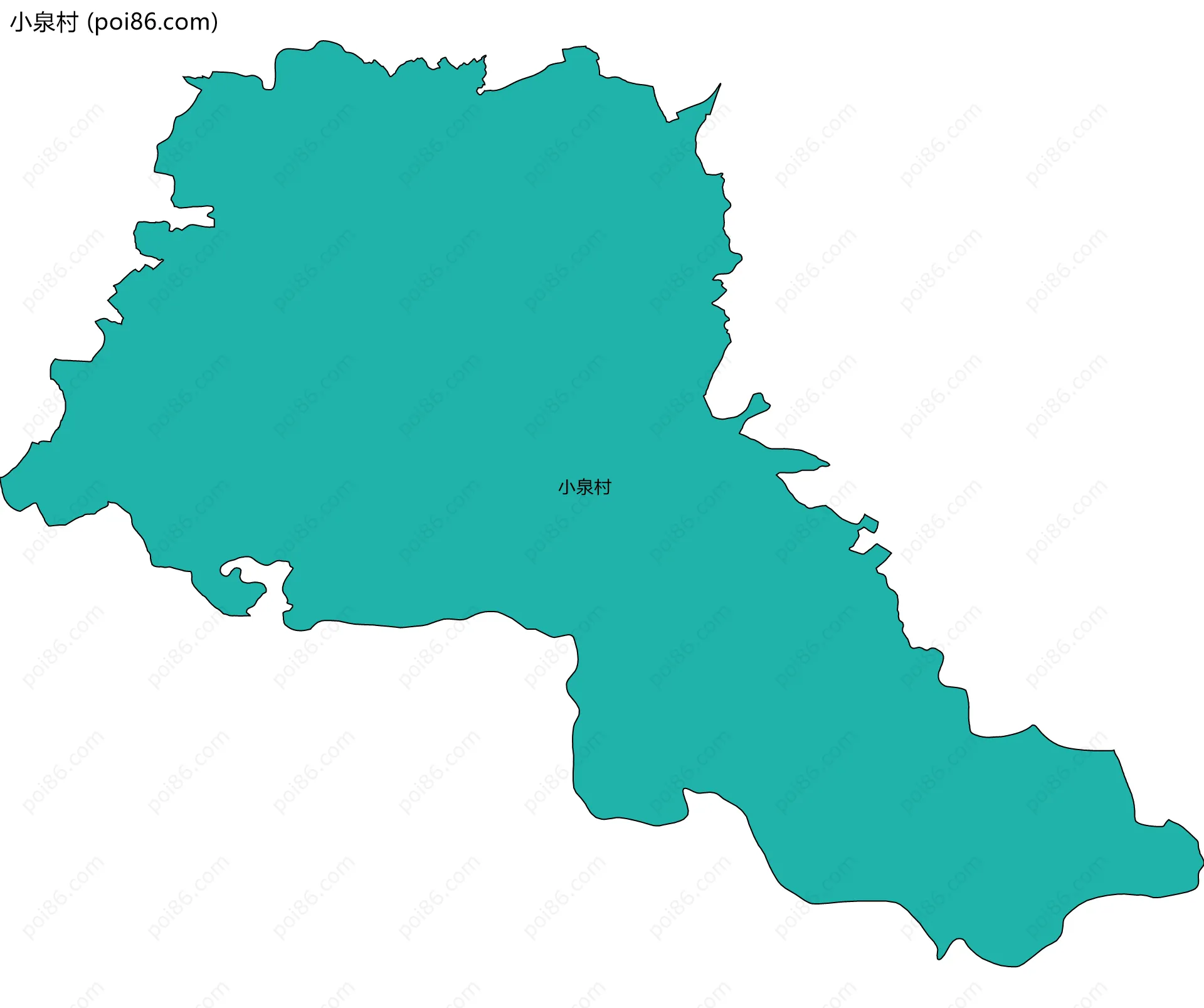 小泉村边界地图