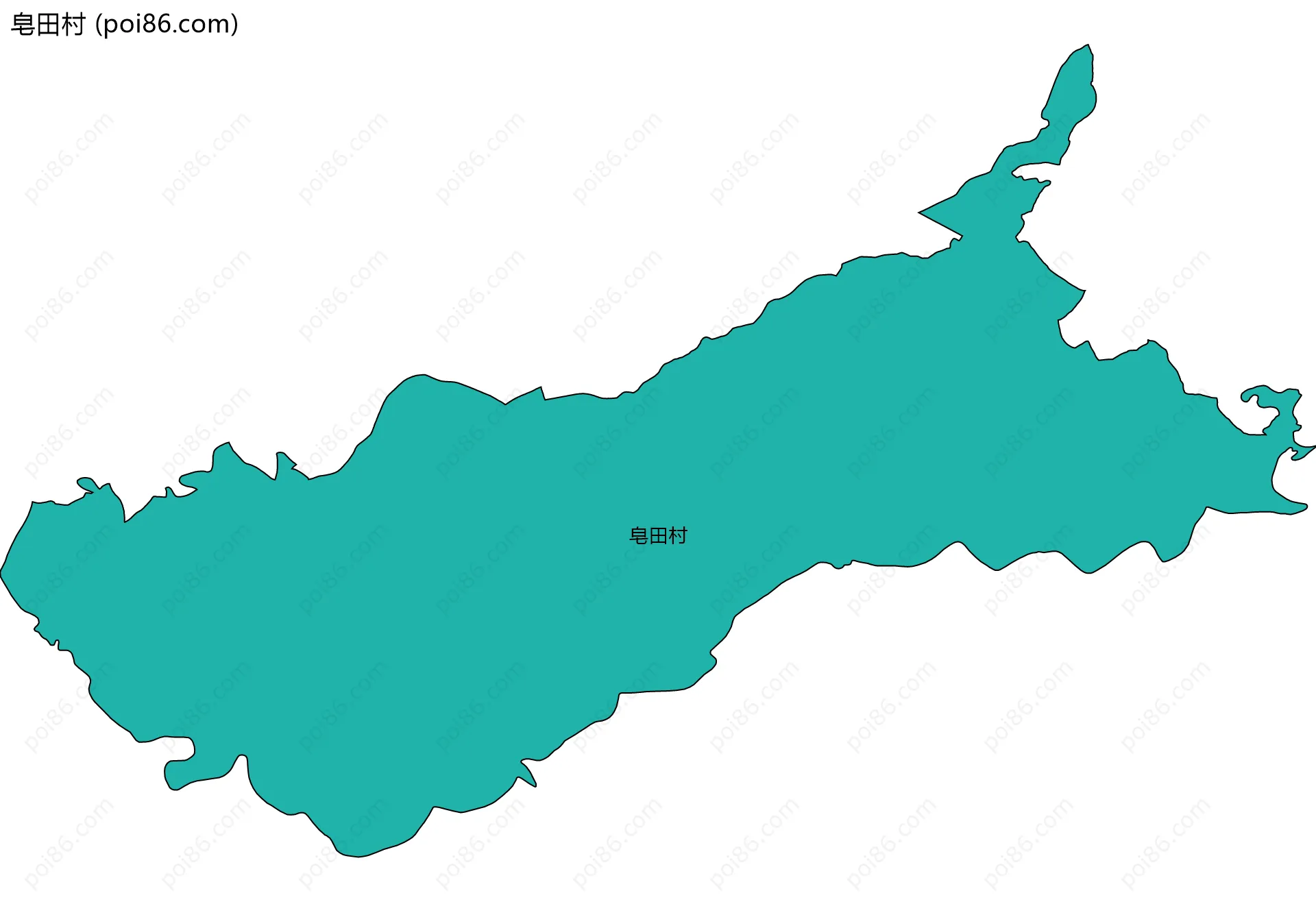 皂田村边界地图
