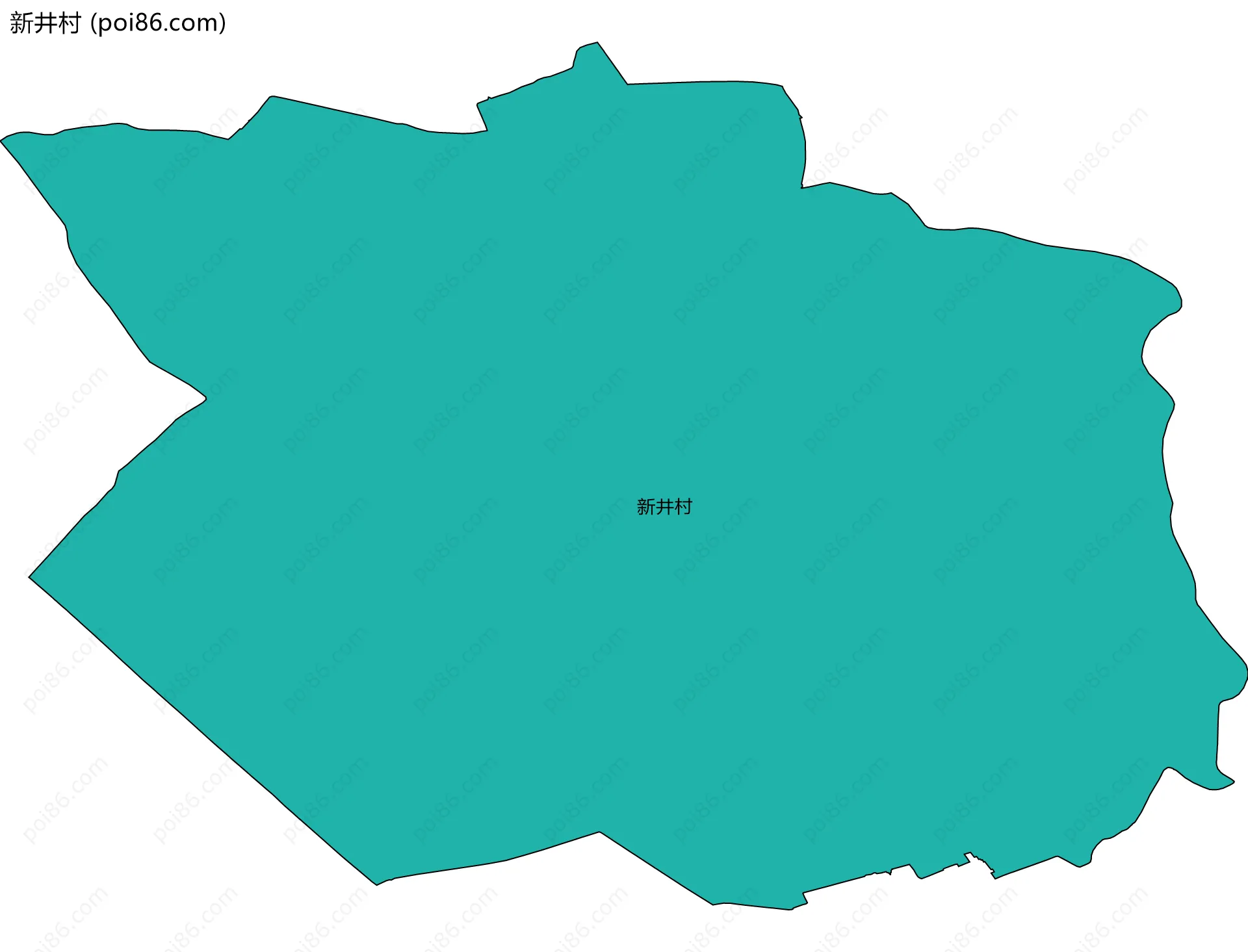 新井村边界地图