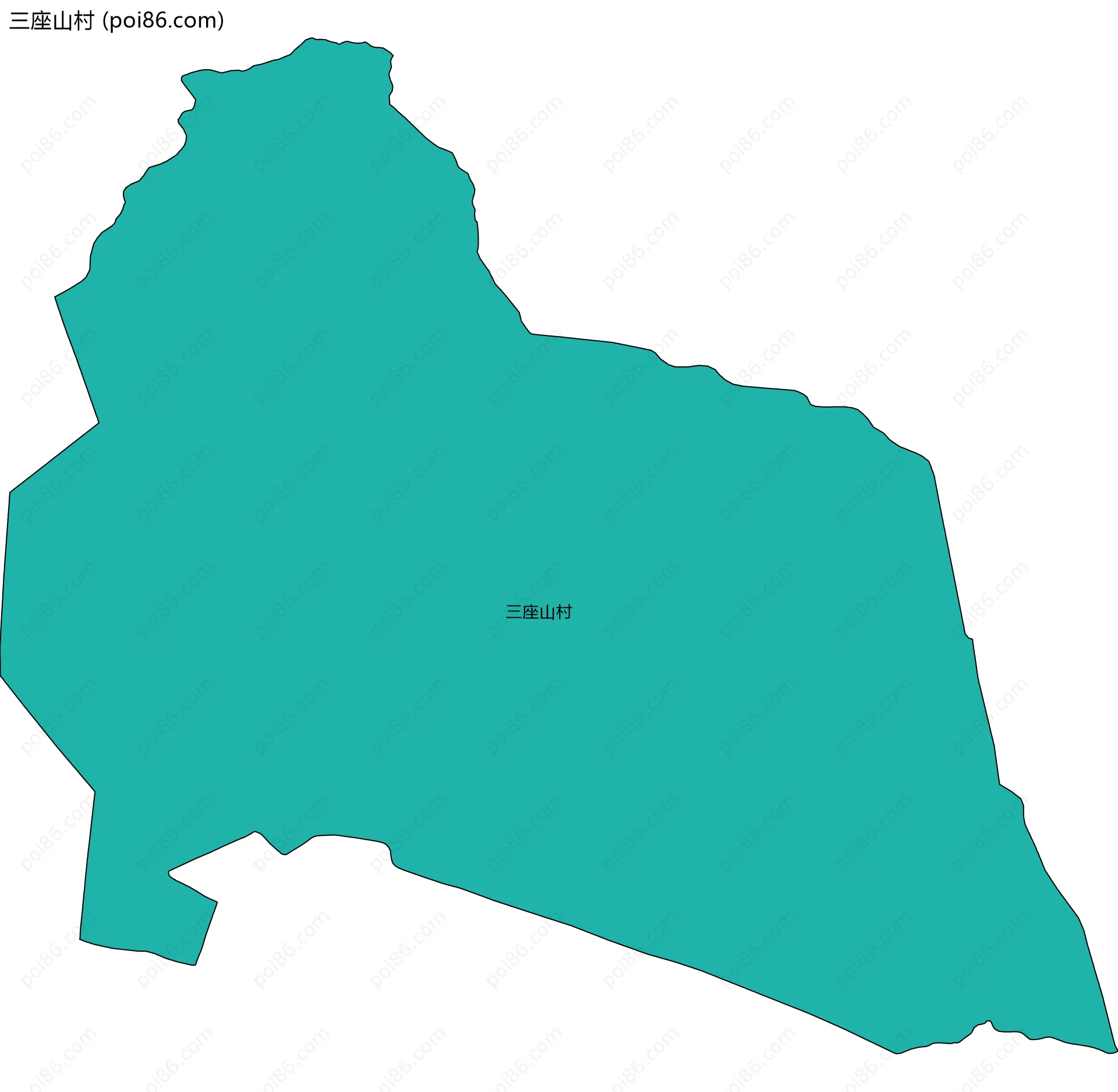 三座山村边界地图