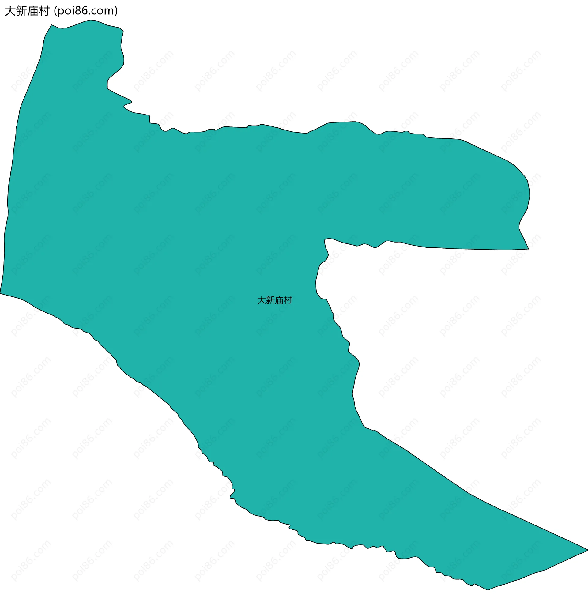 大新庙村边界地图