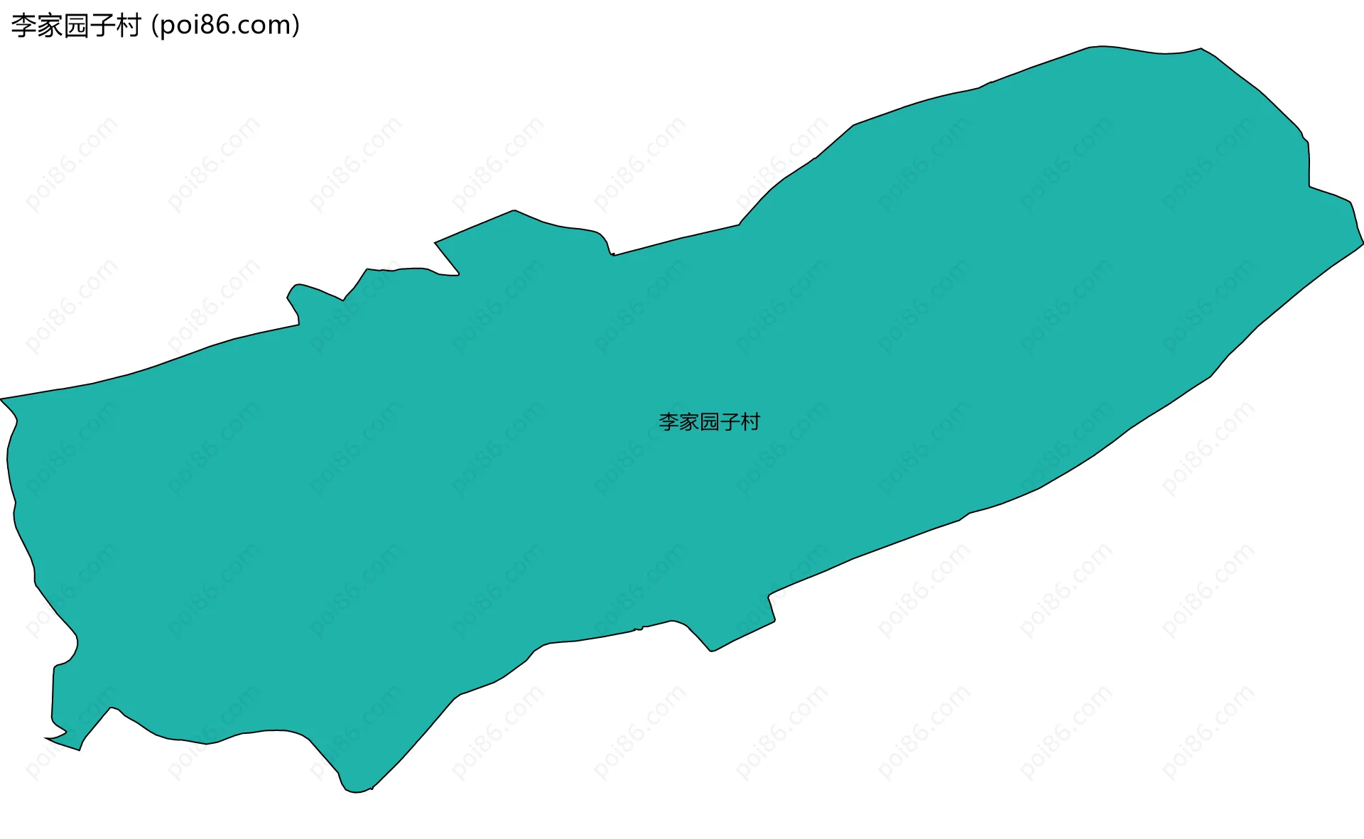 李家园子村边界地图