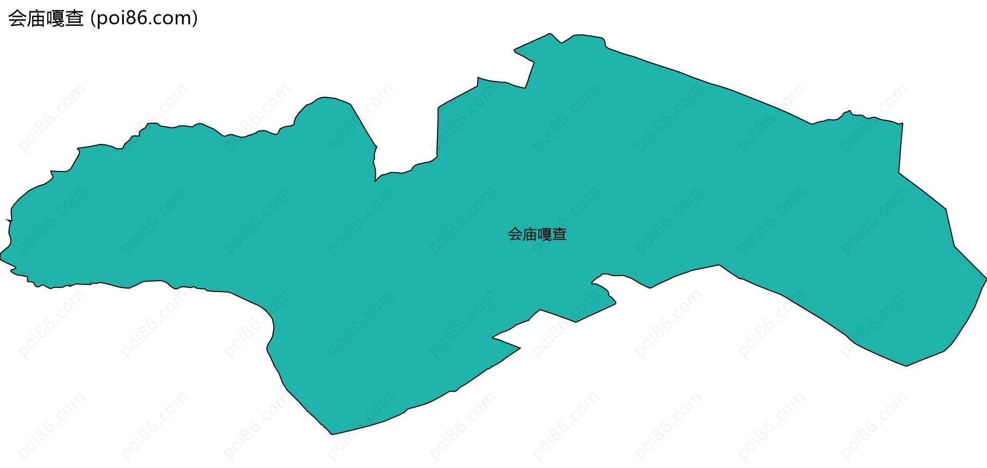 会庙嘎查边界地图