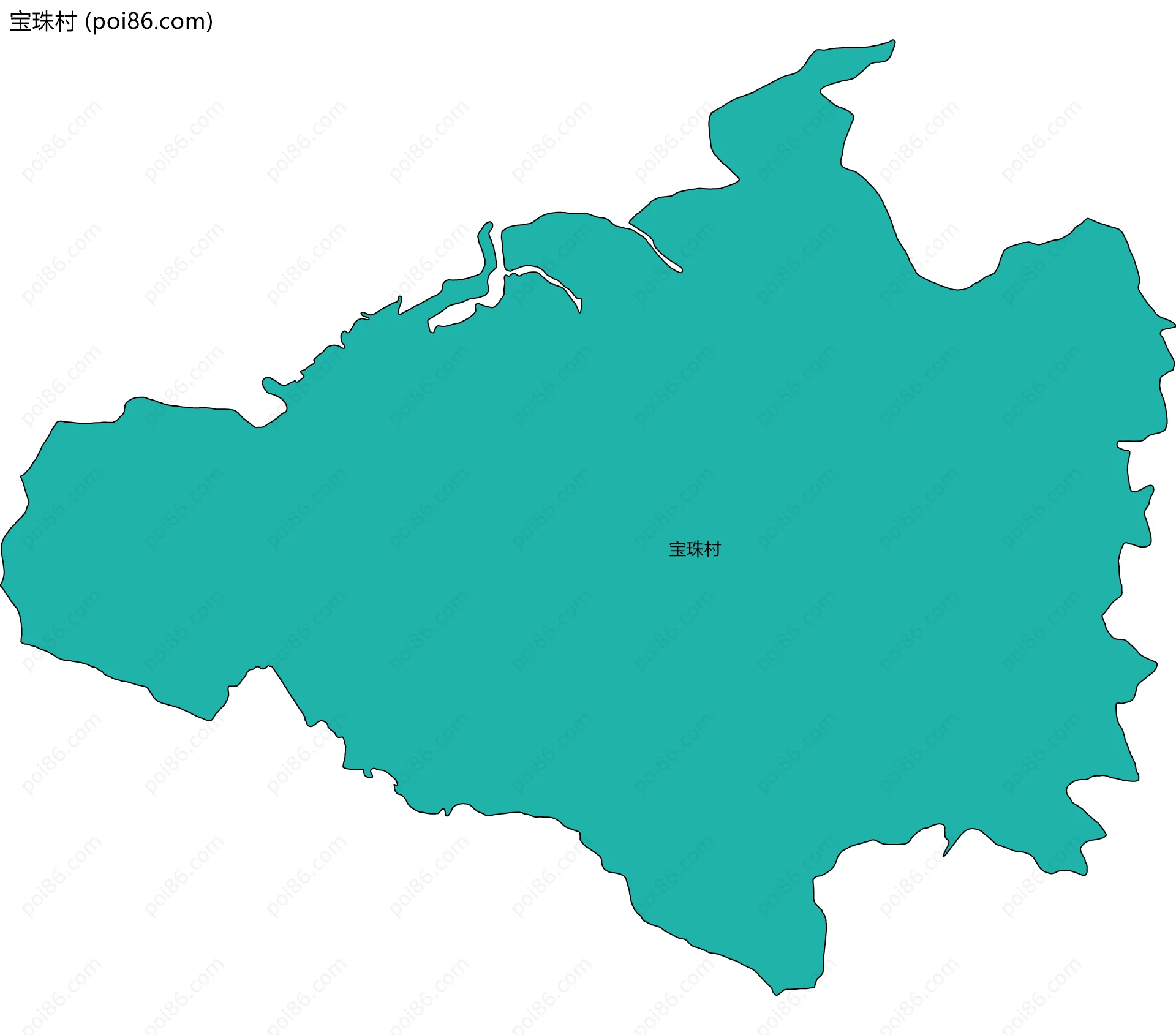 宝珠村边界地图