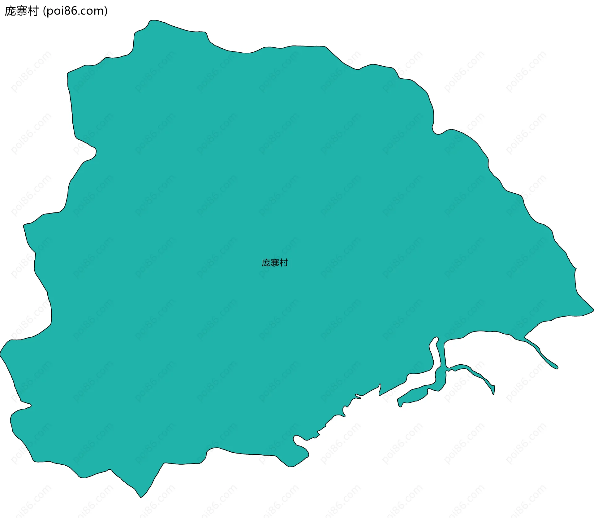 庞寨村边界地图