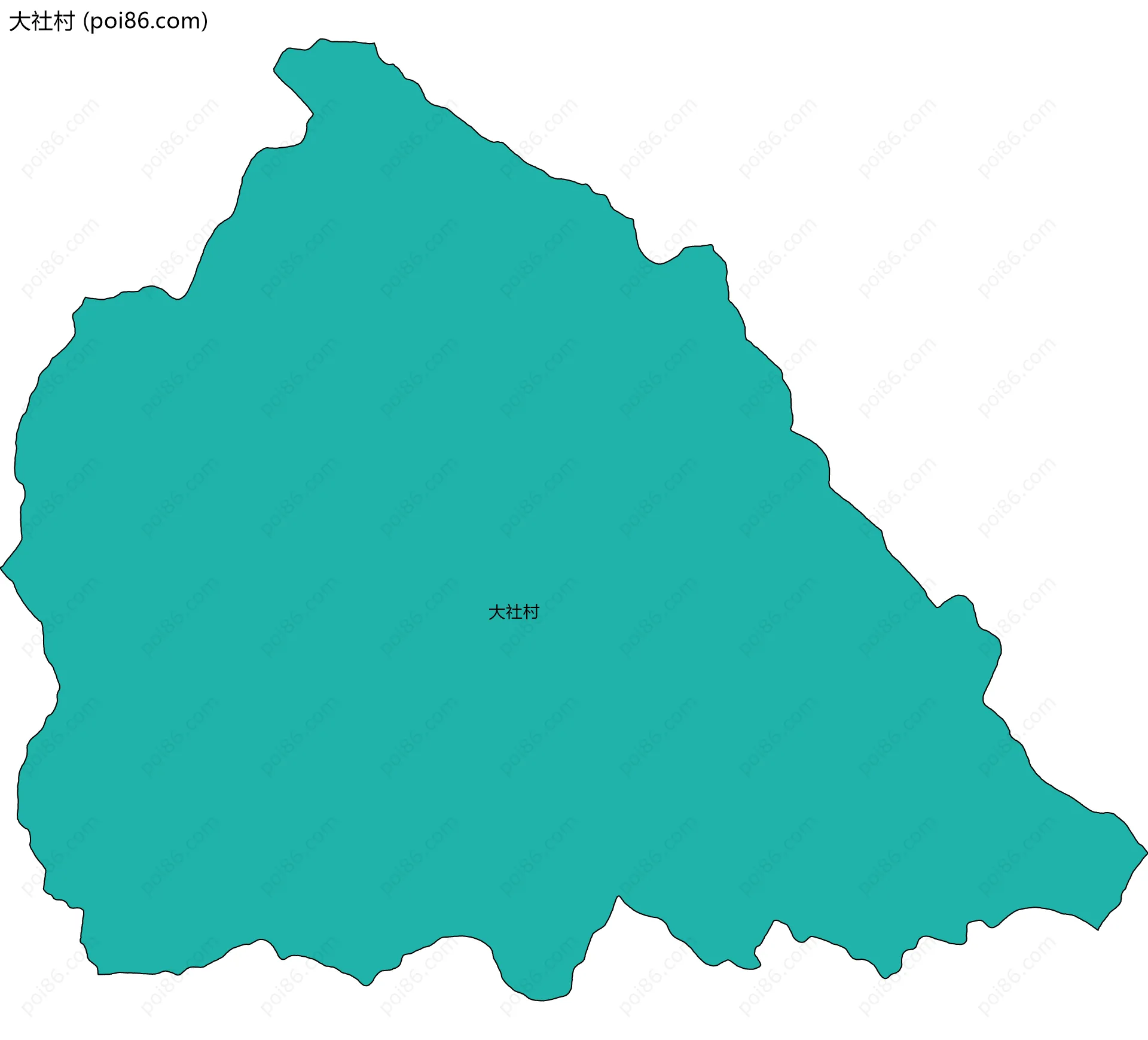 大社村边界地图