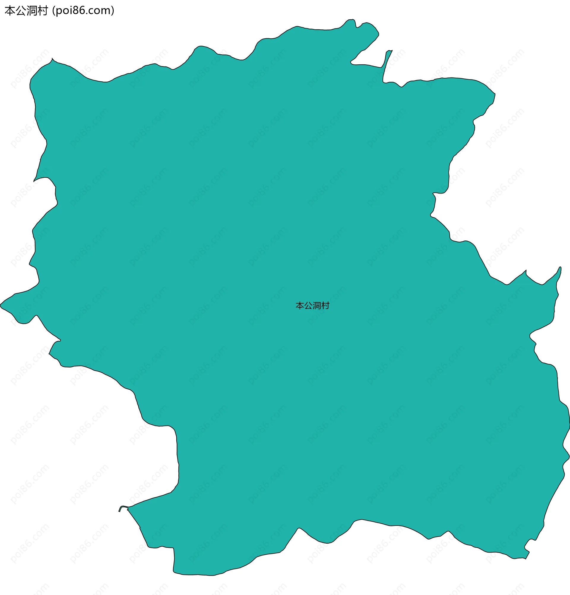 本公洞村边界地图