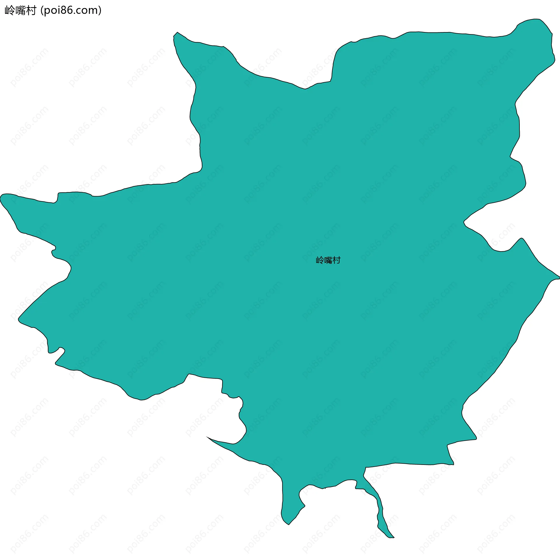 岭嘴村边界地图