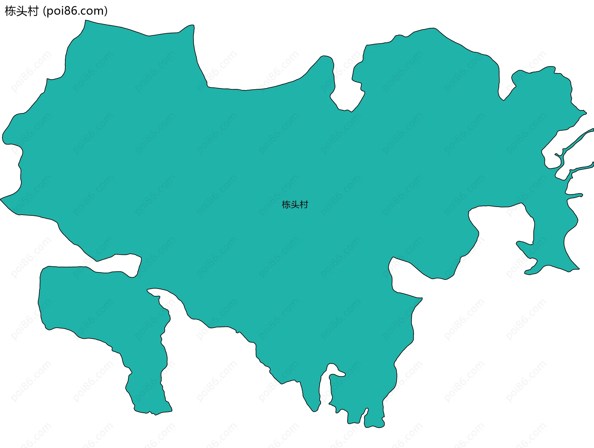 栋头村边界地图