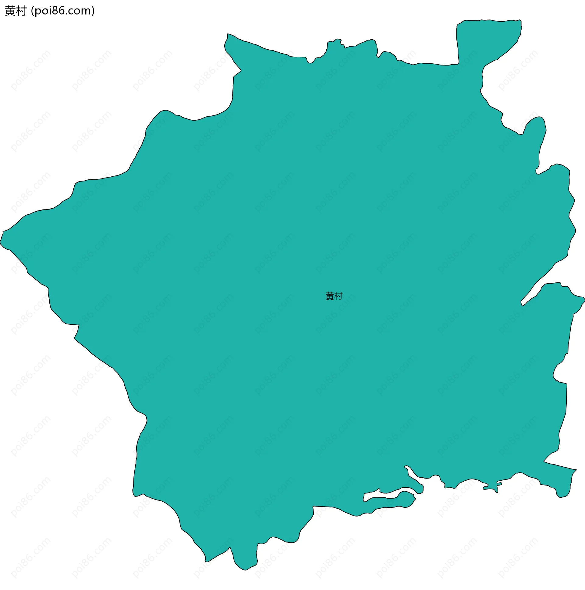 黄村边界地图