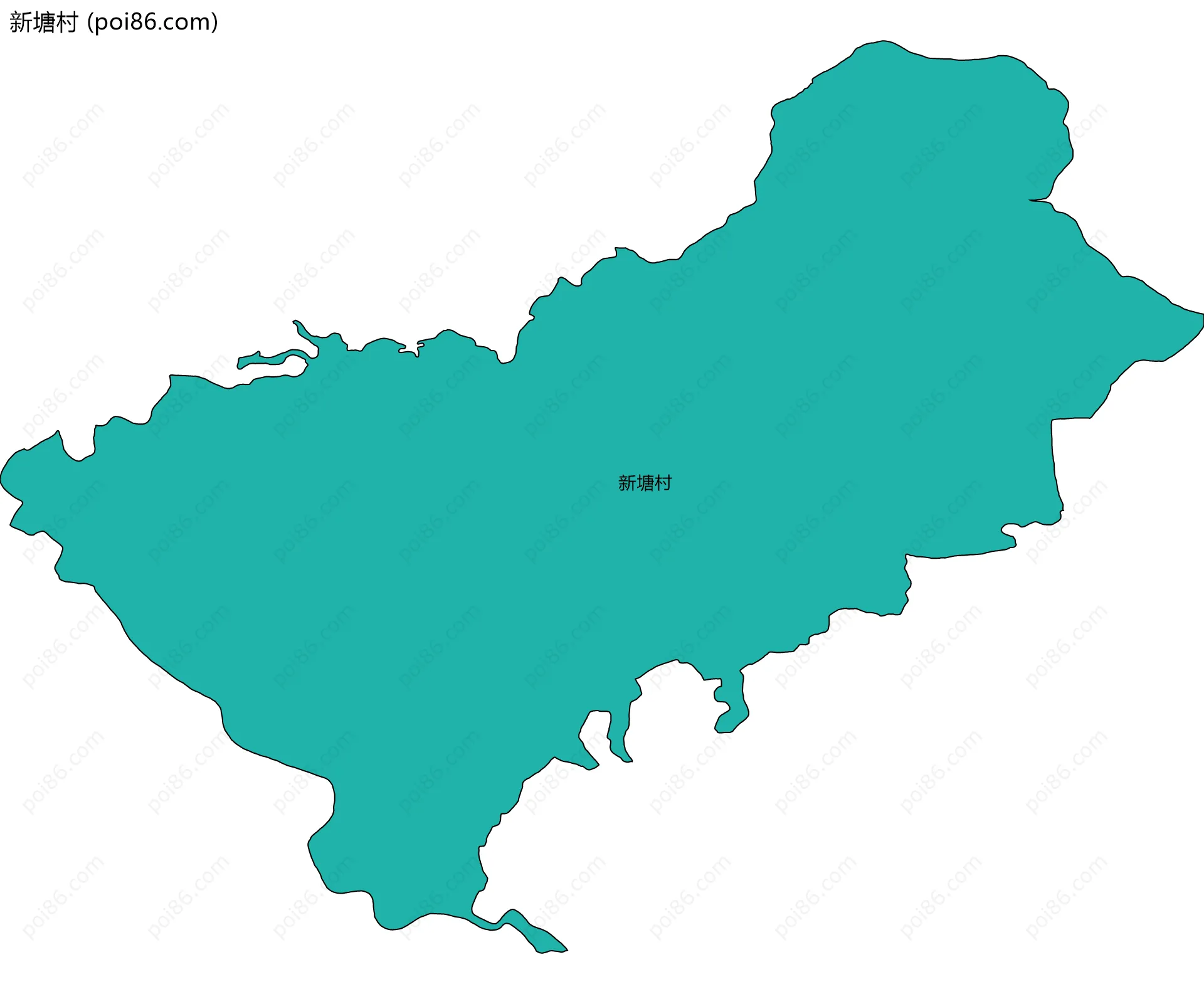 新塘村边界地图