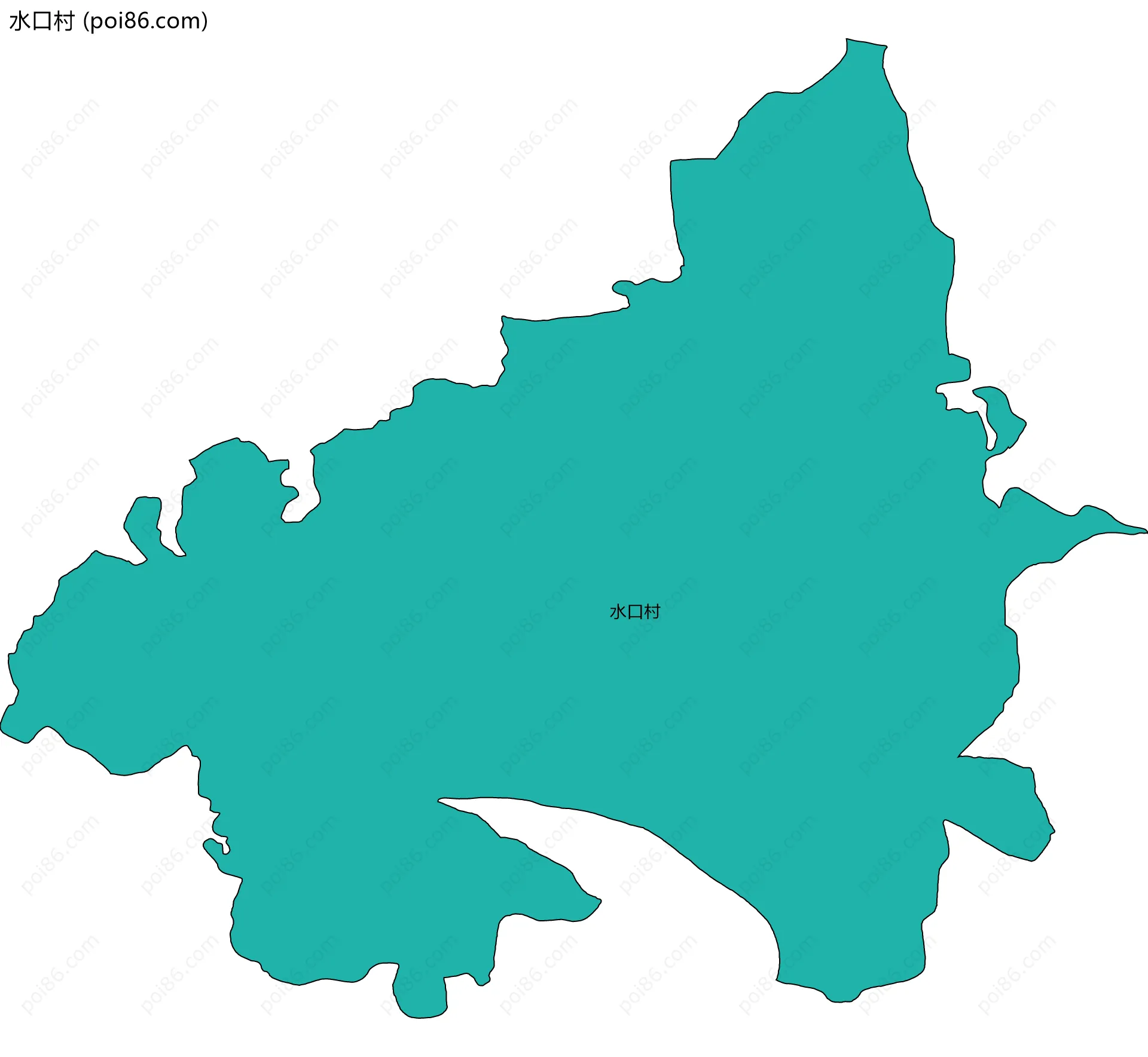 水口村边界地图