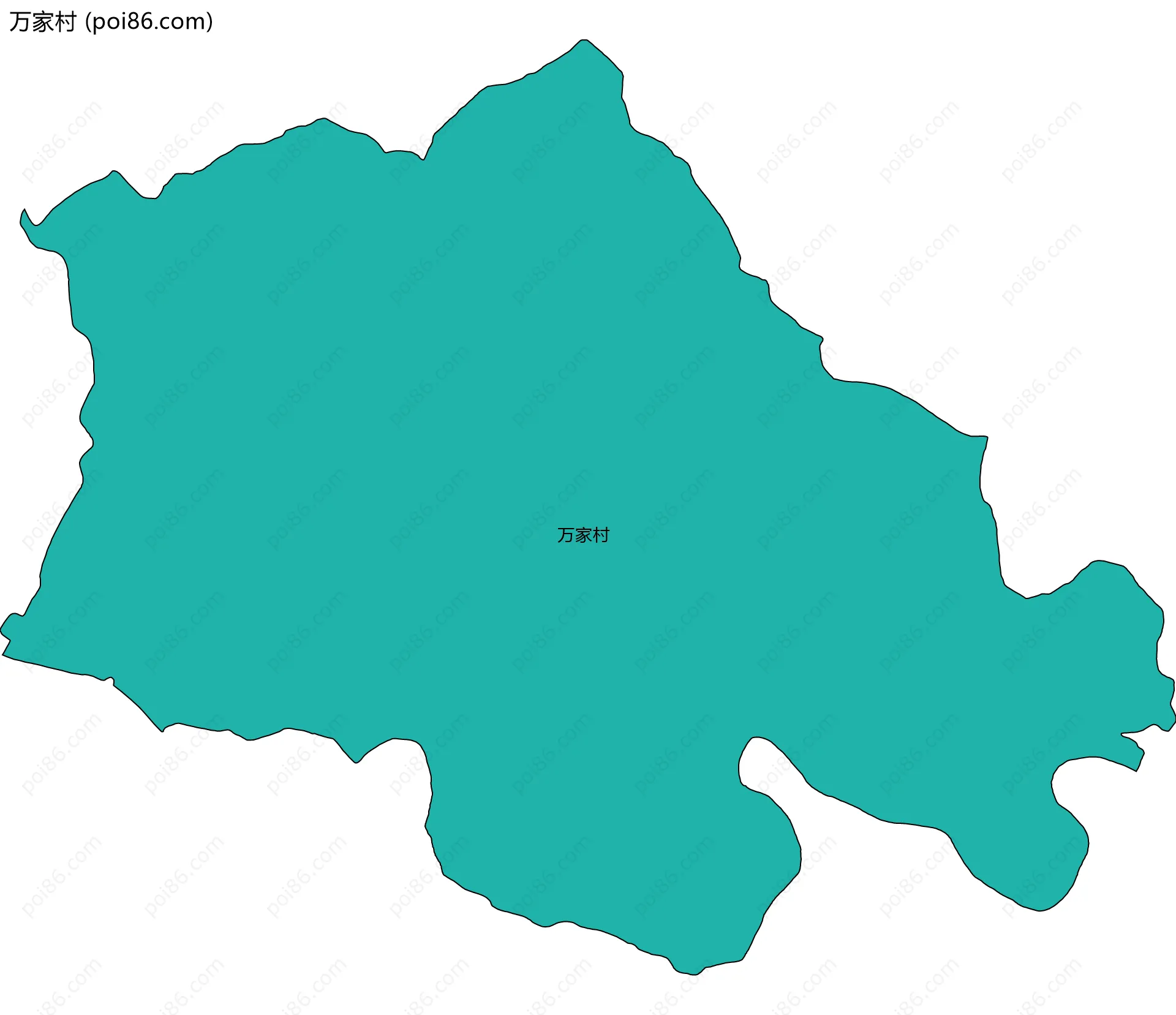 万家村边界地图