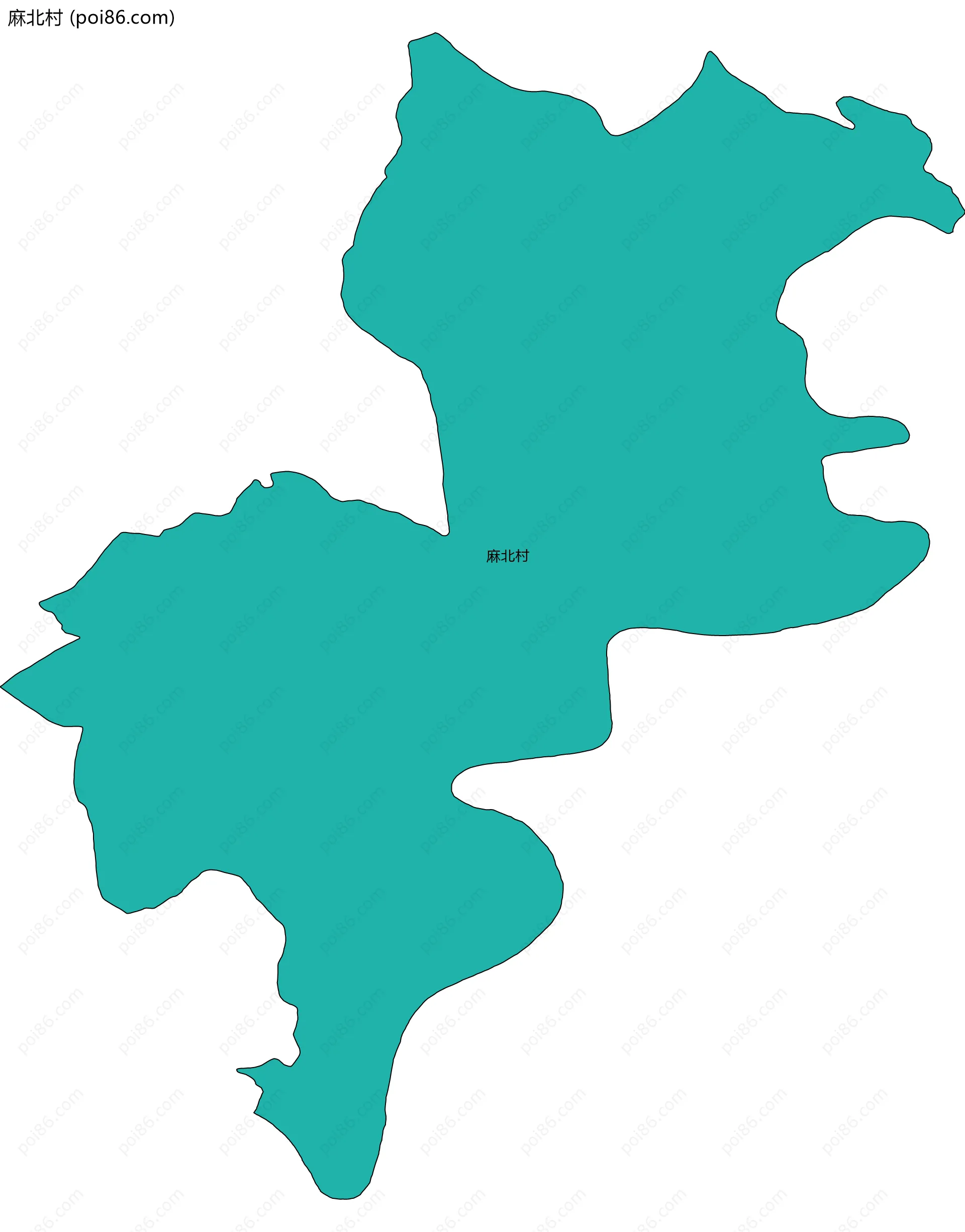 麻北村边界地图