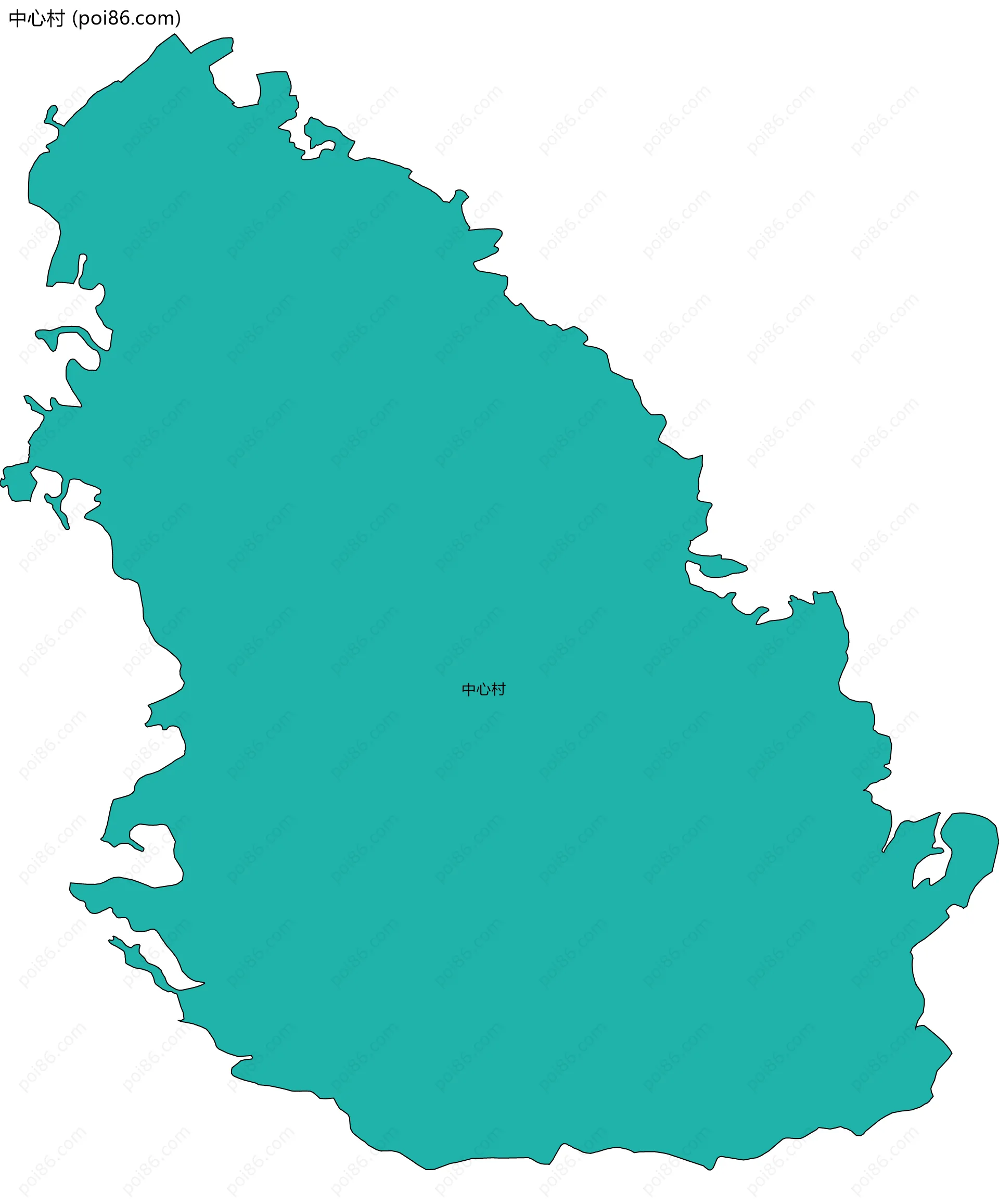 中心村边界地图