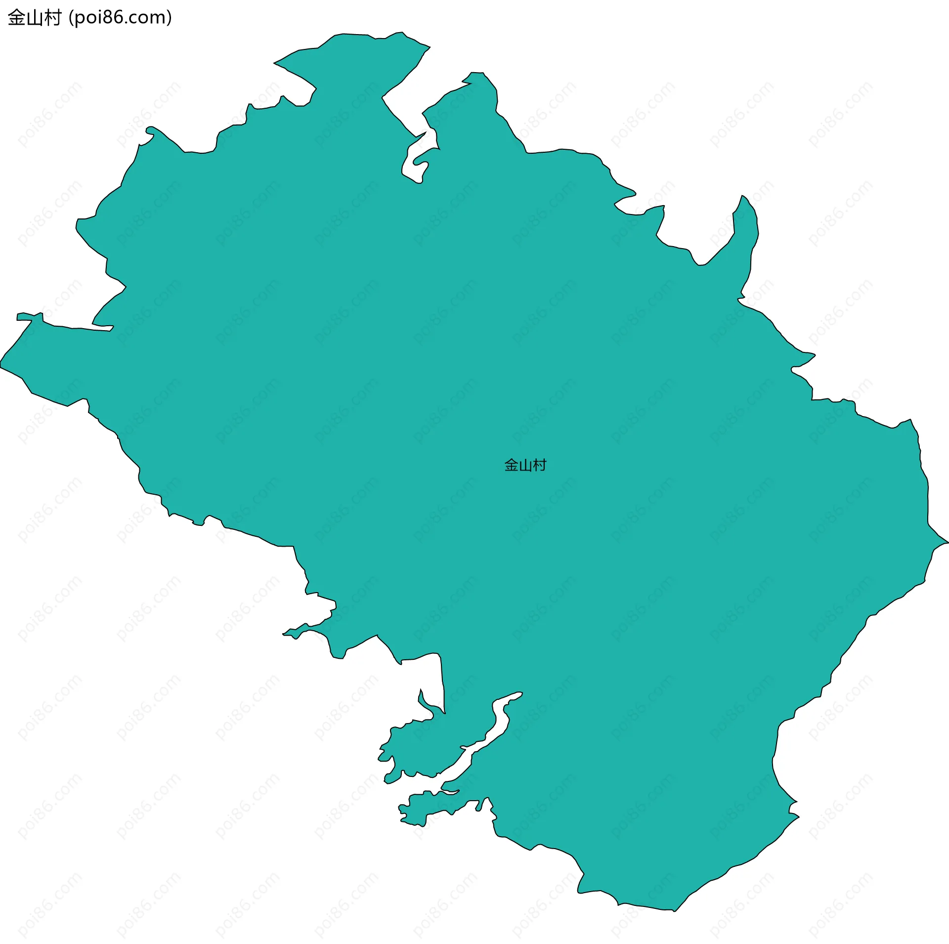 金山村边界地图