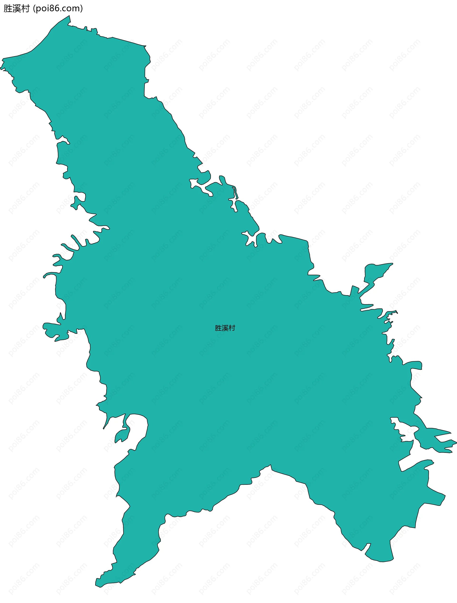 胜溪村边界地图