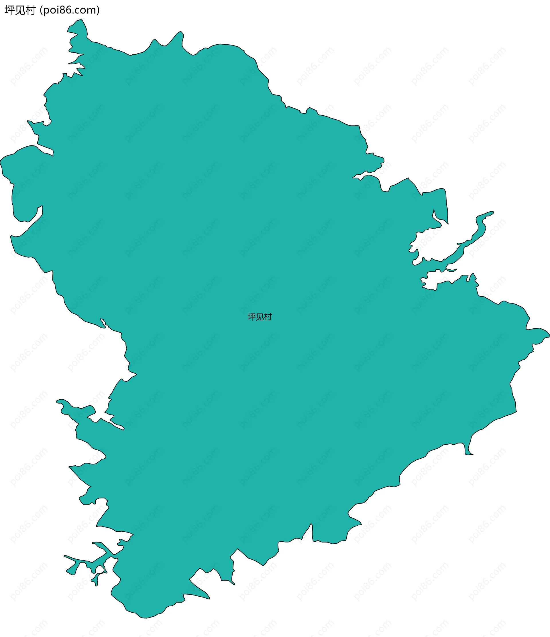 坪见村边界地图