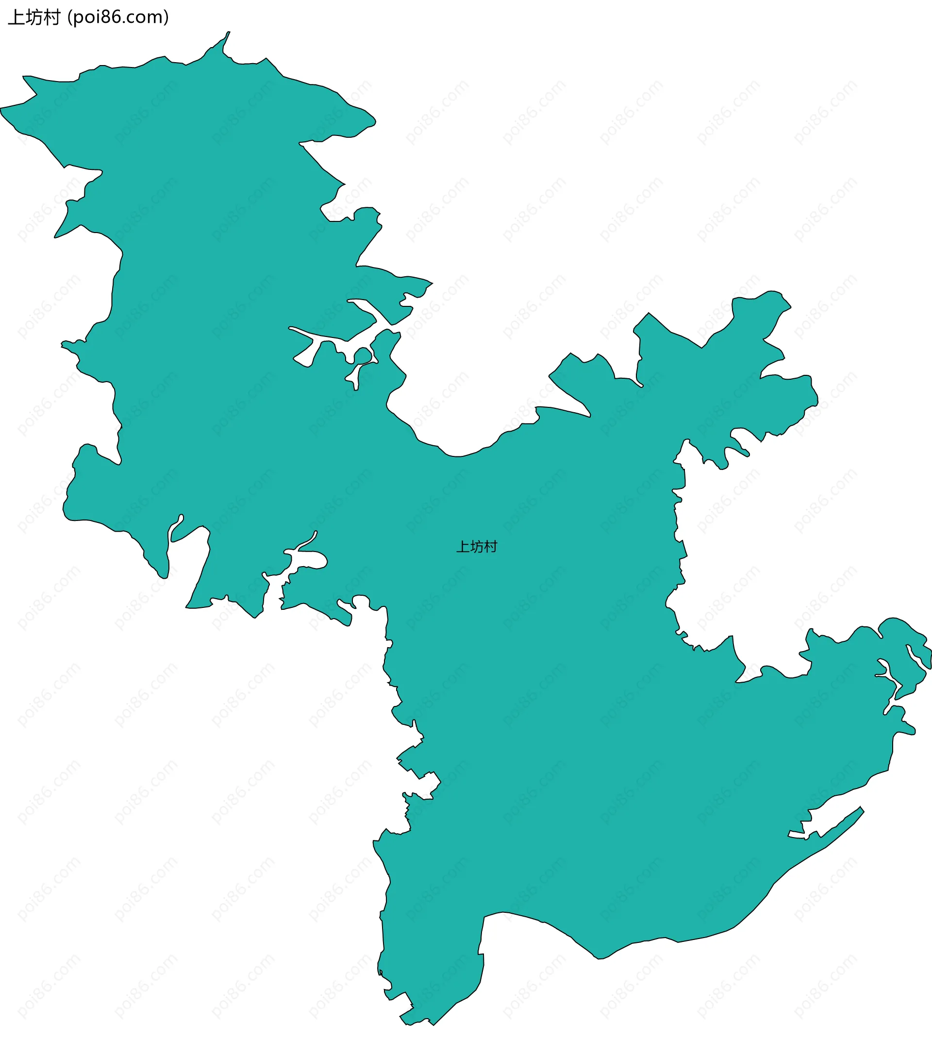 上坊村边界地图