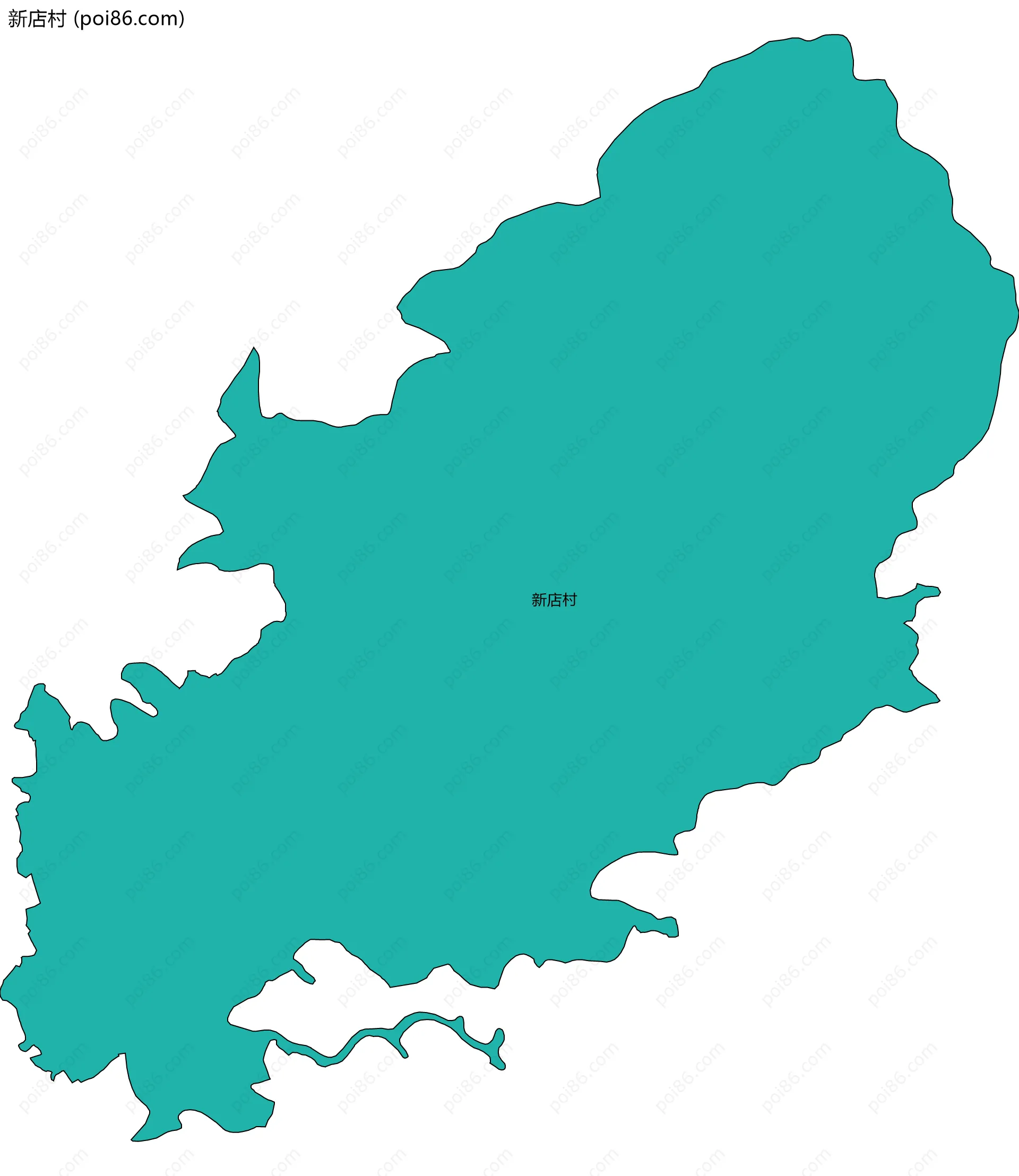 新店村边界地图