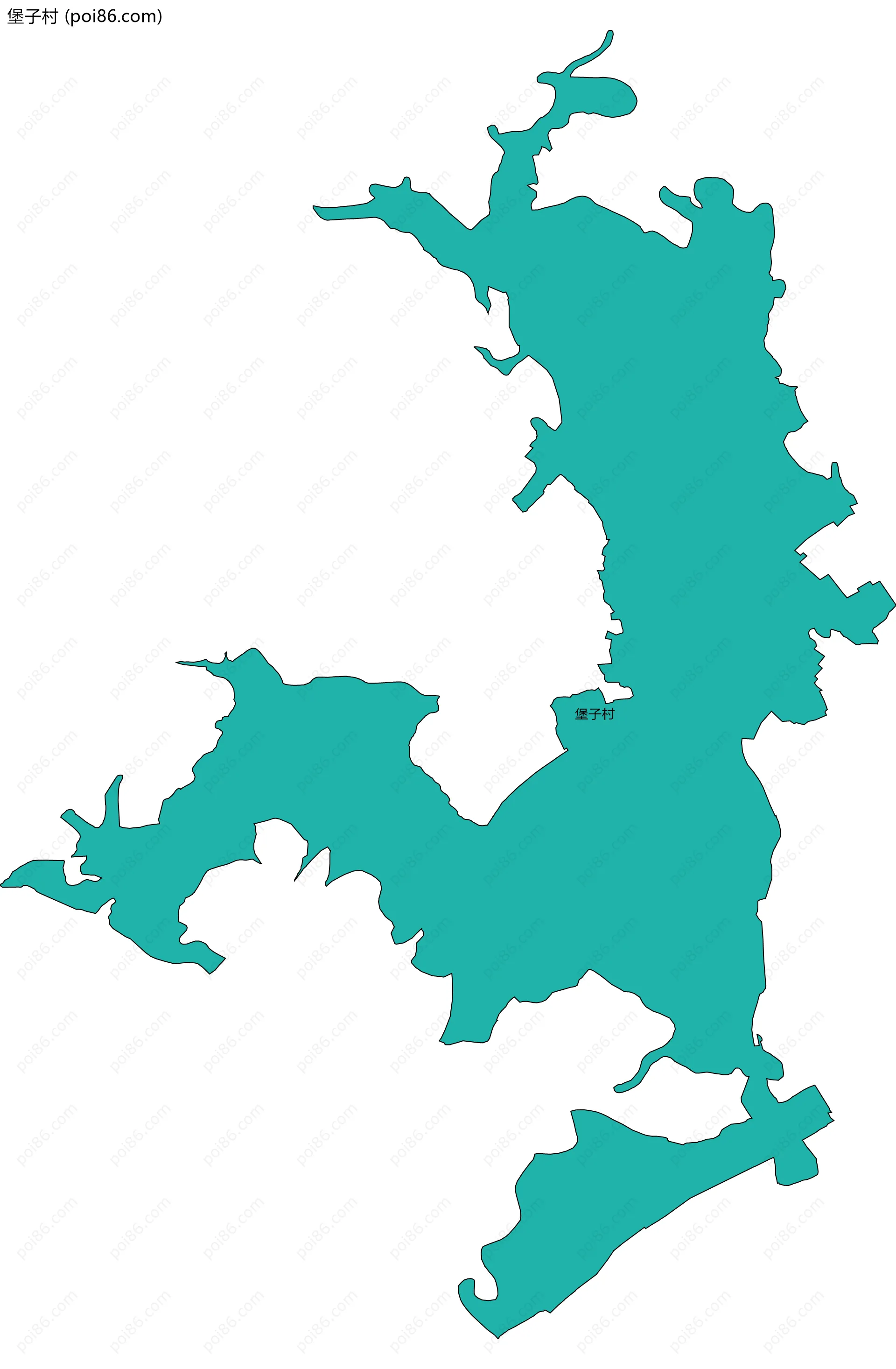 堡子村边界地图